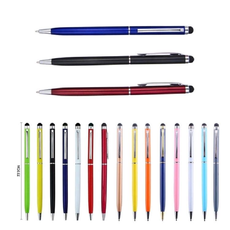 Twist Action Metal Ballpoint Pen W/ Stylus 2