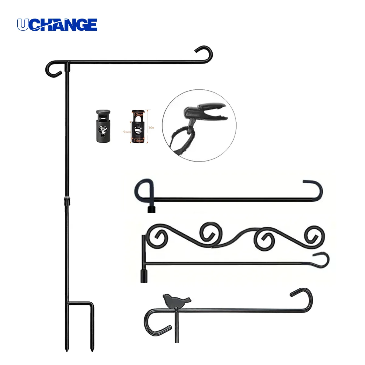 Metal Garden Flag Pole Stake 4