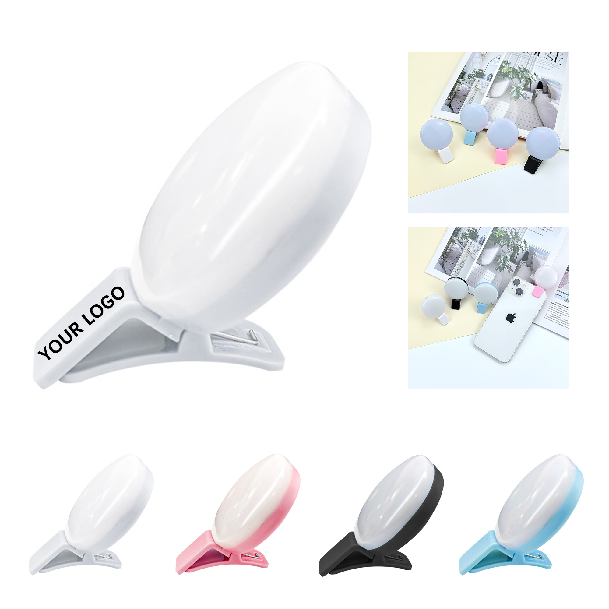 Clip On Ring Fill Light With Three Level Brightness 1.6" x 1.2" 1