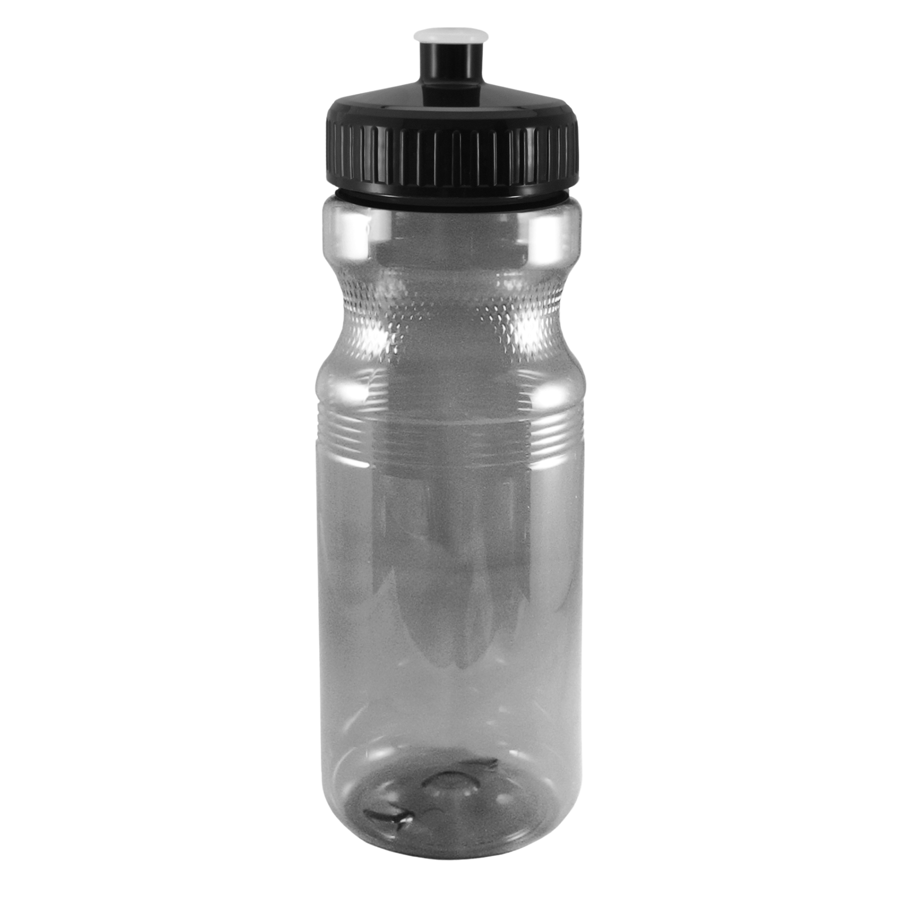 Poly Clear PET 24 oz. Bike Style Sports Bottle with Push Pull Lid 1