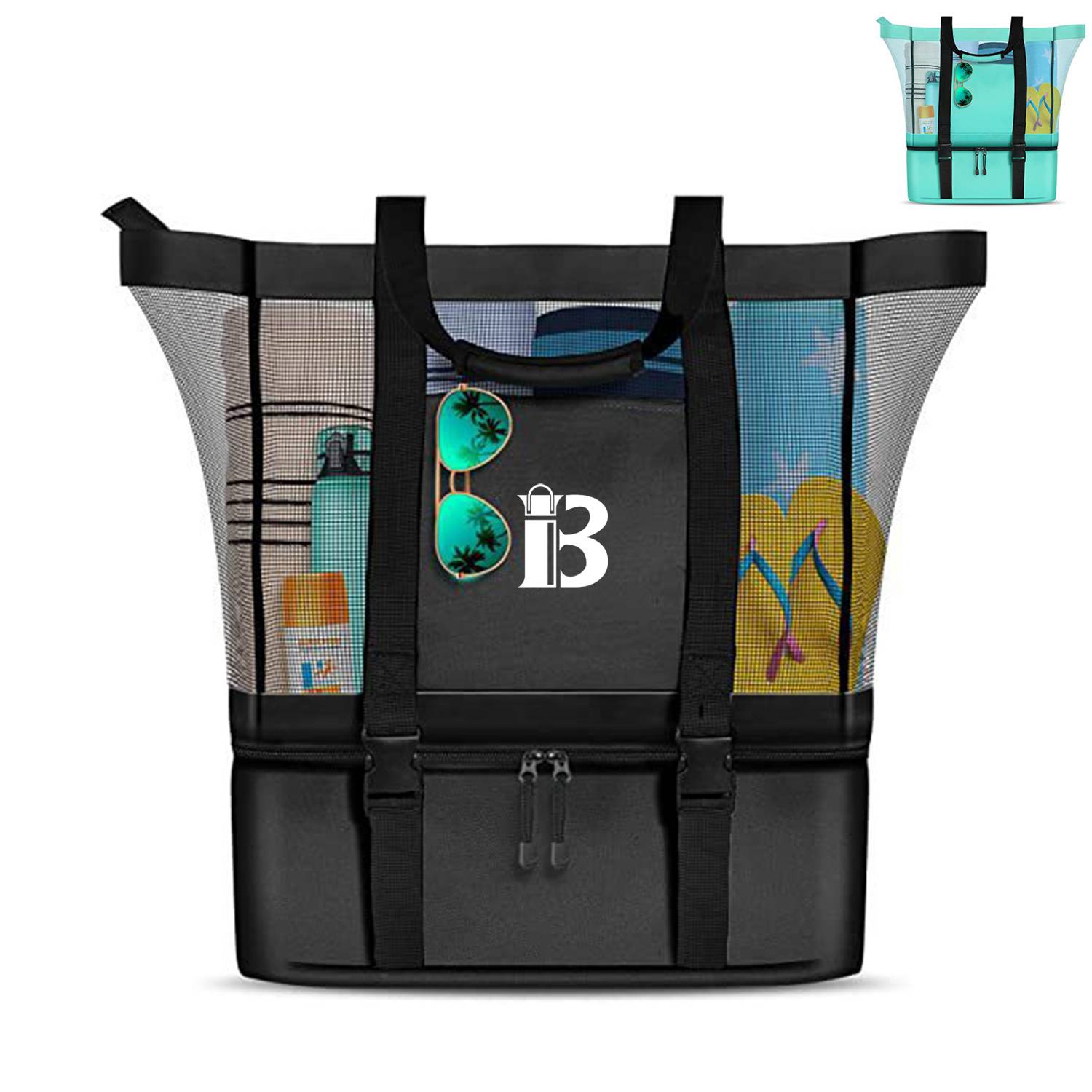 Nylon Mesh Beach Tote Bag 1