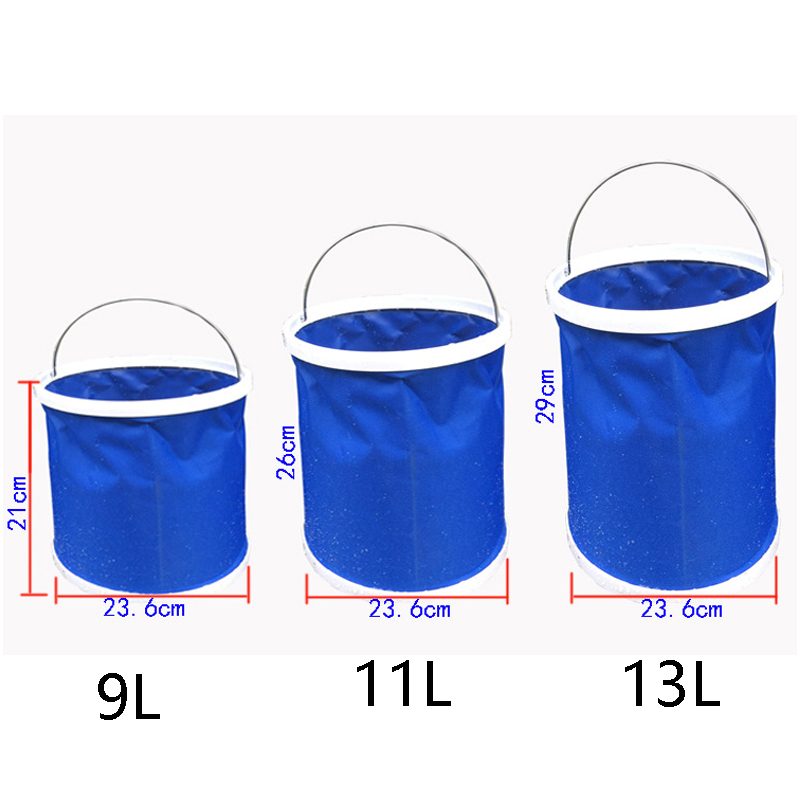 600D Oxford Portable Folding Water Bucket Cleaning Pail 7
