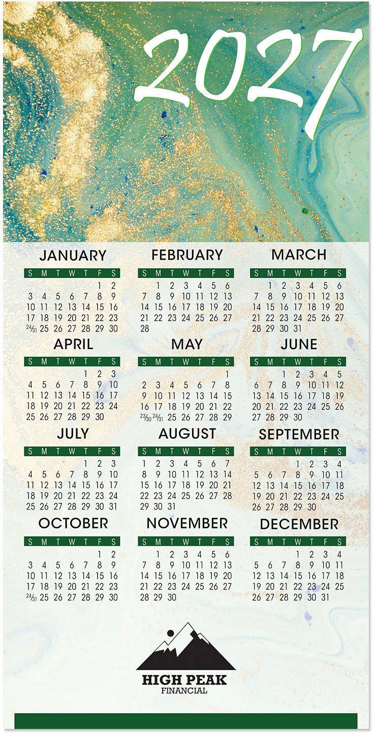MARBLE SWIRL WREATH CARD TO CALENDAR 10