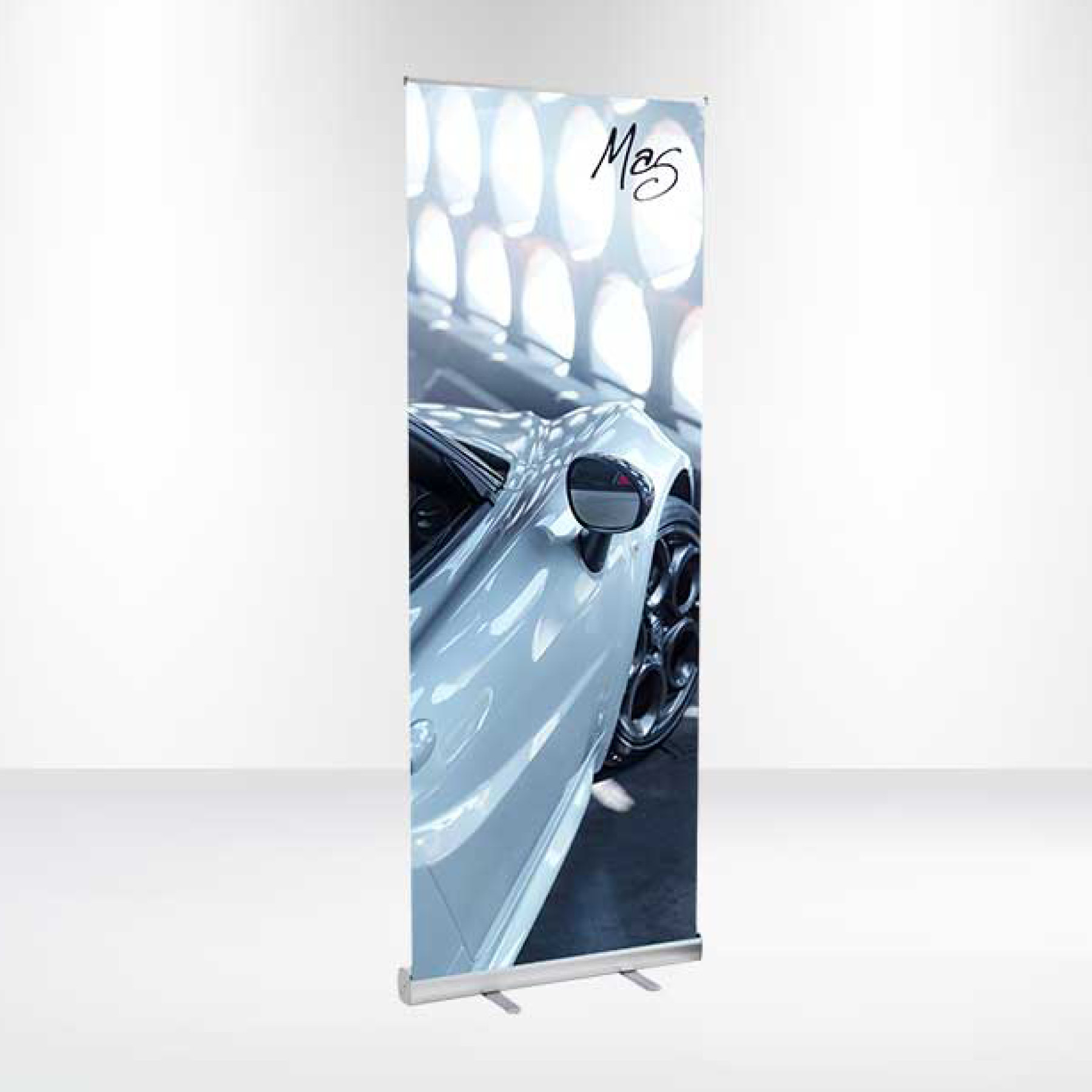 DisplaySplash 31 ½" W x 78 ¾" H Roll-Up Fabric Banner 9