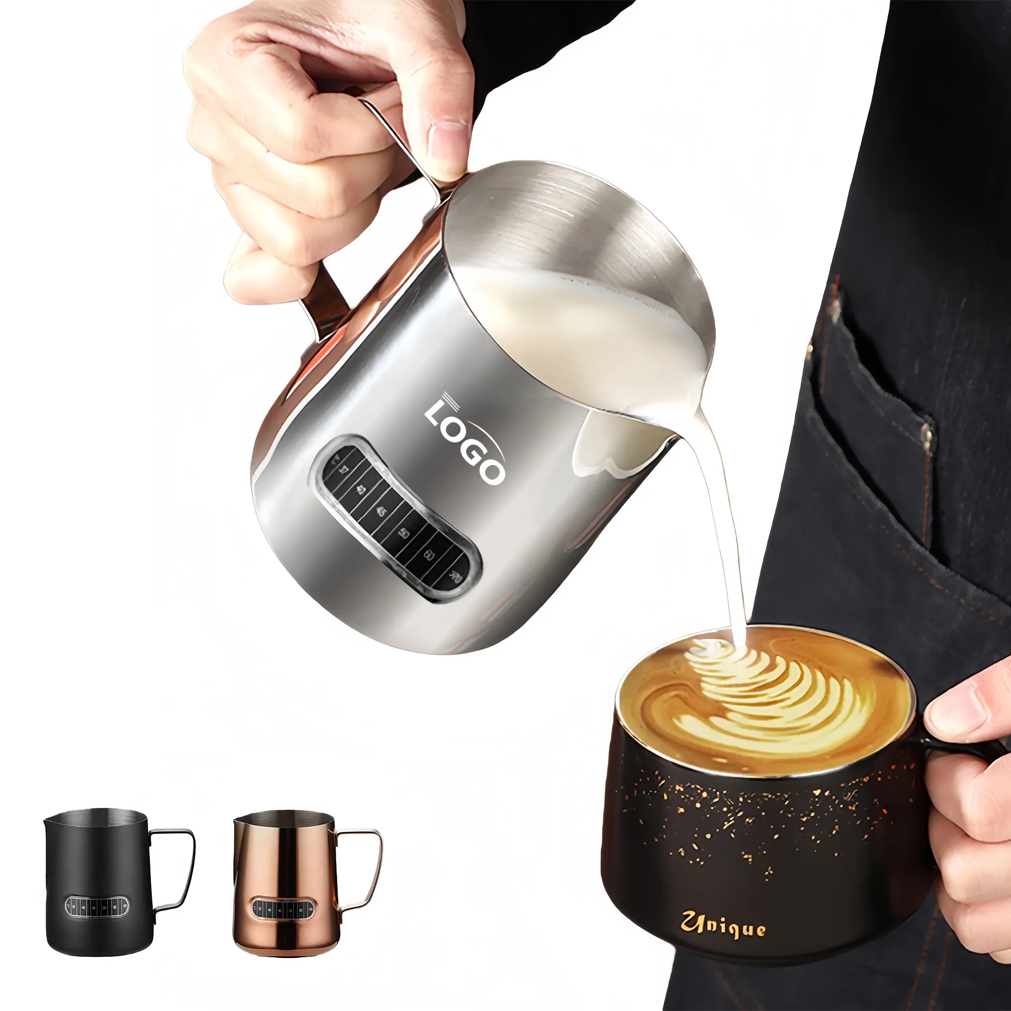 Stainless Steel Temperature Sensitive Milk Frothing Pitcher