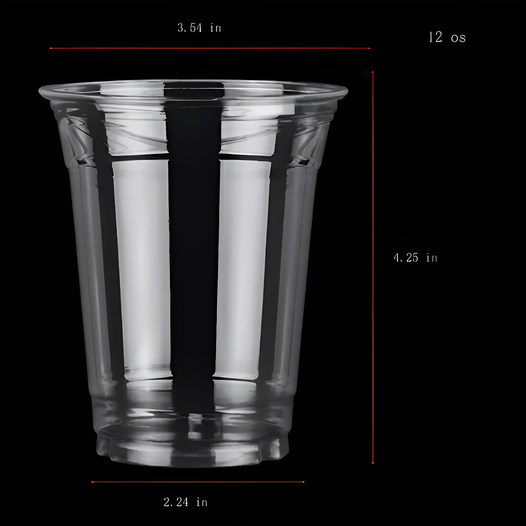Clear Plastic Cup 12oz 3
