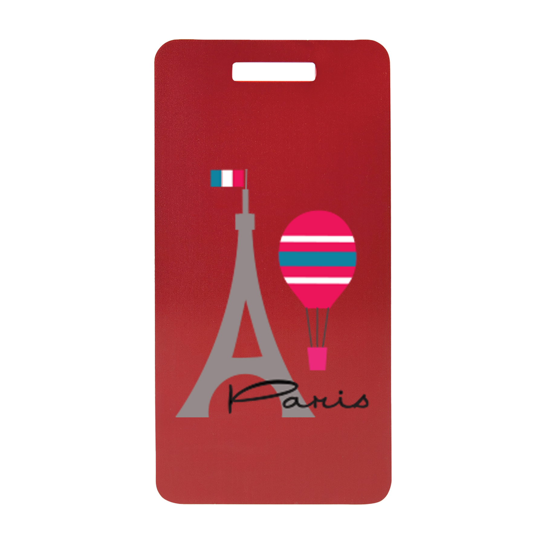 3 7/8" x 2" Anodized Aluminum Luggage Tag 2