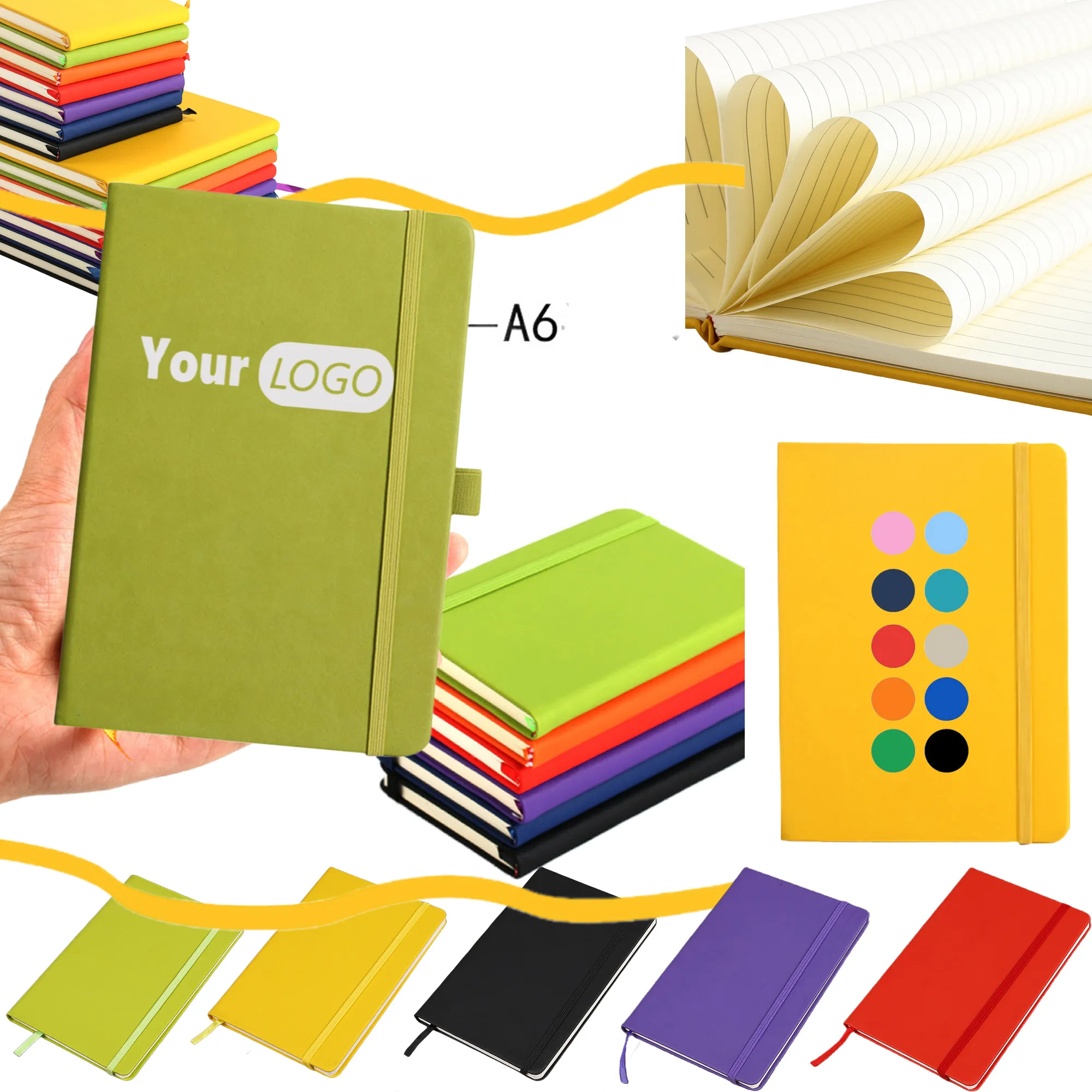 Custom Logo A6 Notebook Wide Ruled Paper Writing Workbook 3