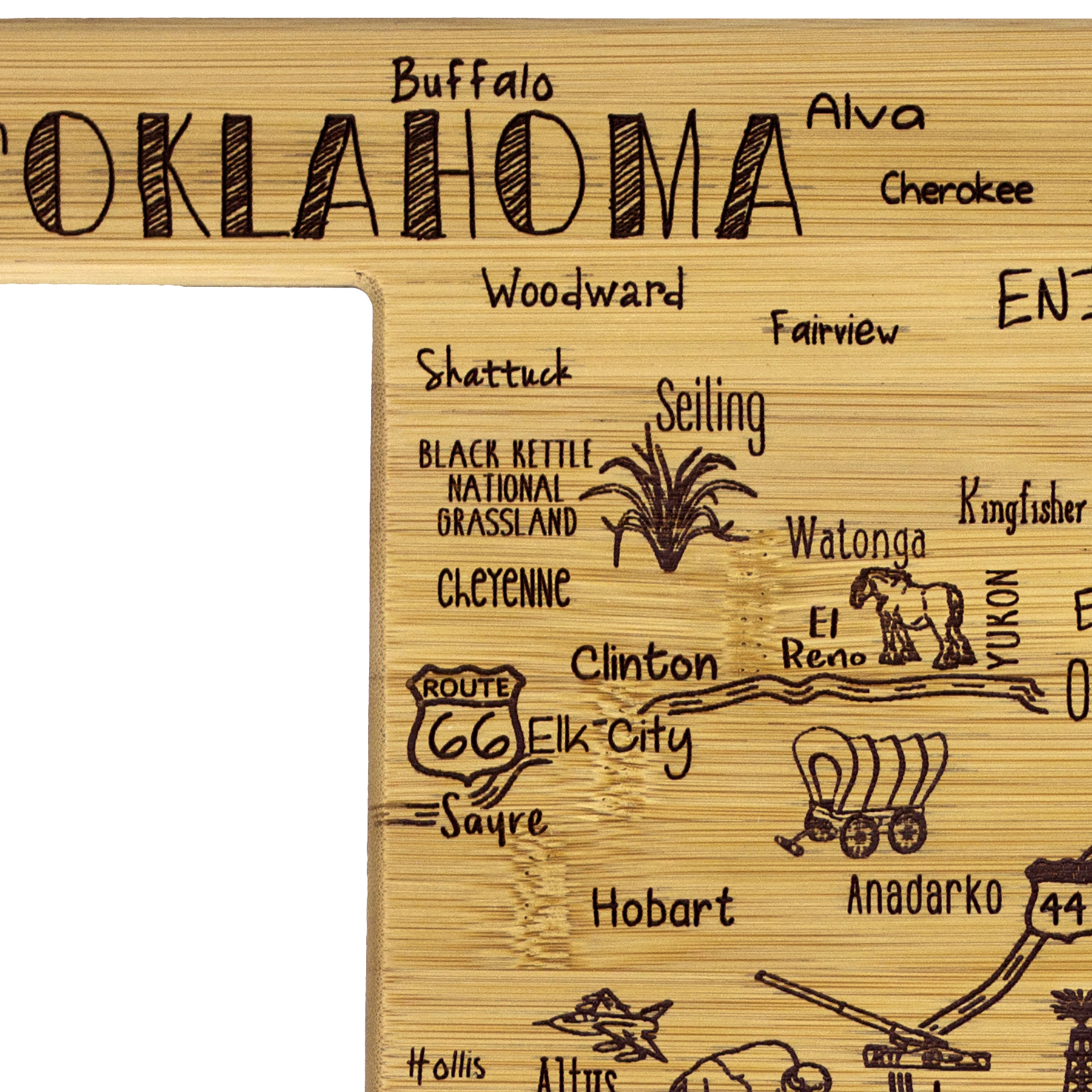 Destination Oklahoma Cutting & Serving Board 7