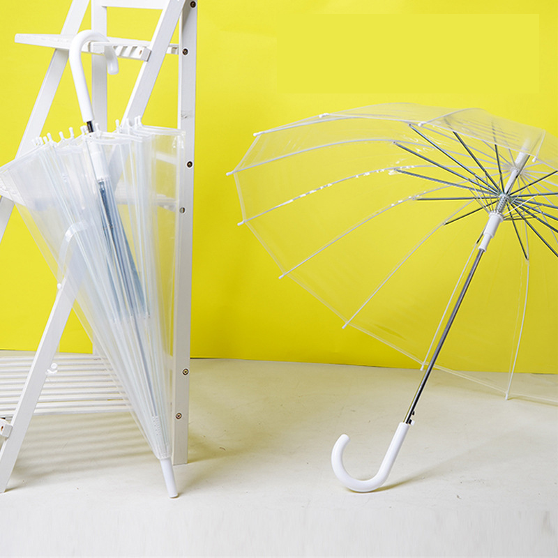 Promotional Clear Umbrella with Hook Handle 2