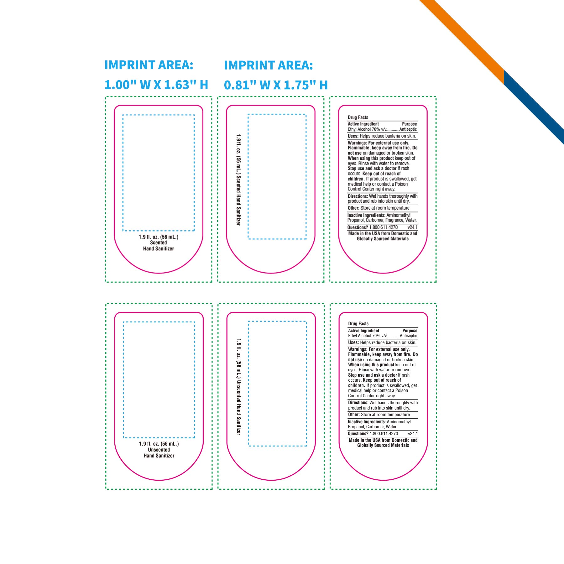 PureVibe Clear Bottle Clear Sanitizer With Carabiner - 1.9 OZ. 9