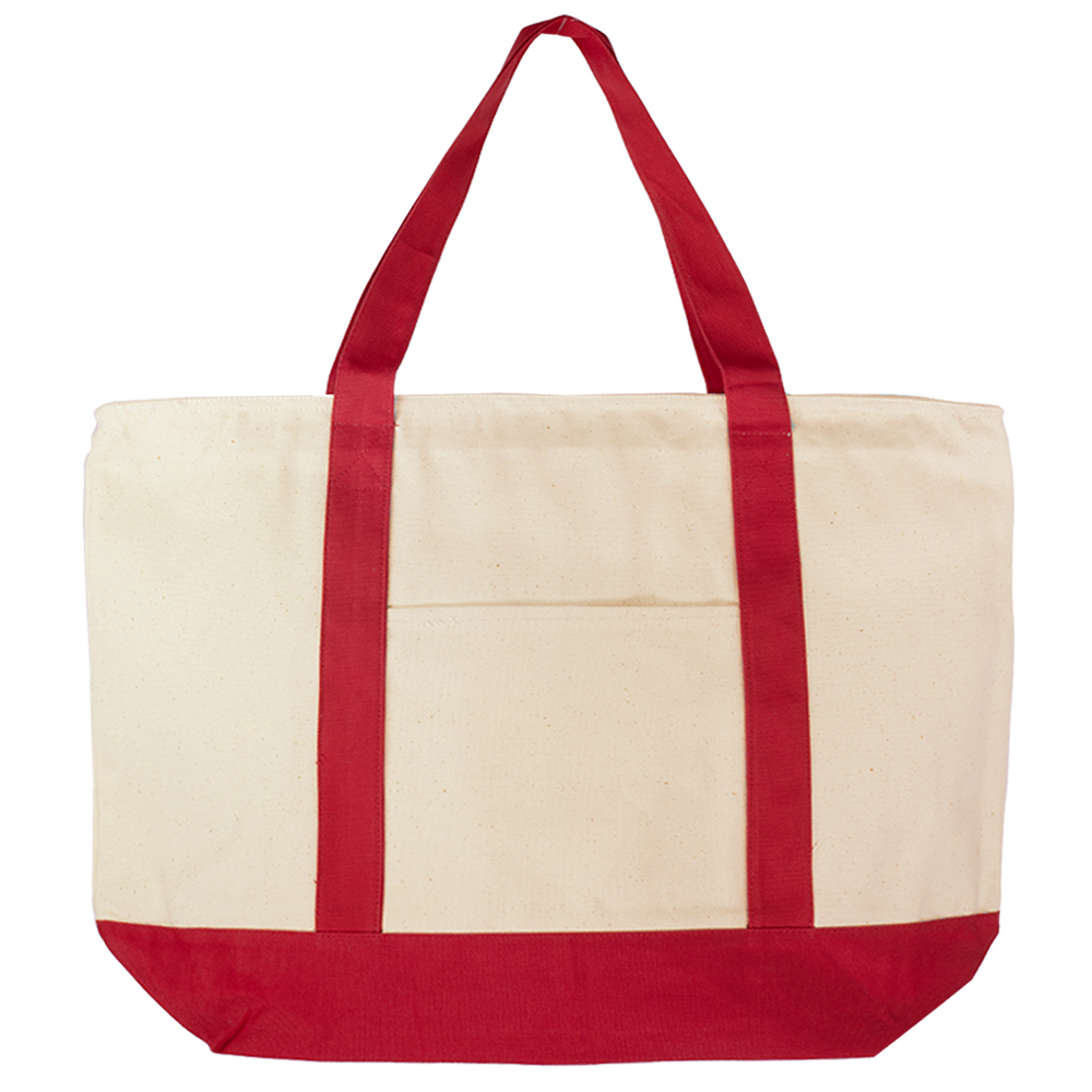Islandlife 12oz Natural Cotton Tote w/ Velcro Closure, custom tote bag with logo imprint 3