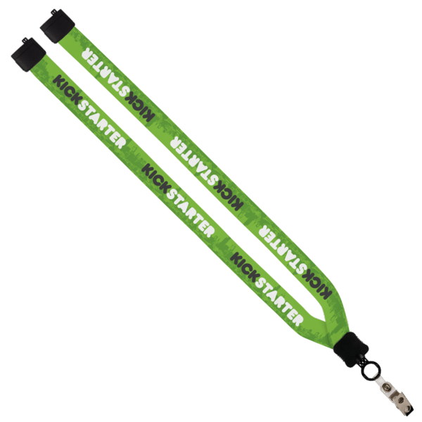 3/4" Dye-Sublimated Lanyard with Plastic Clamshell & Plastic O-Ring 12