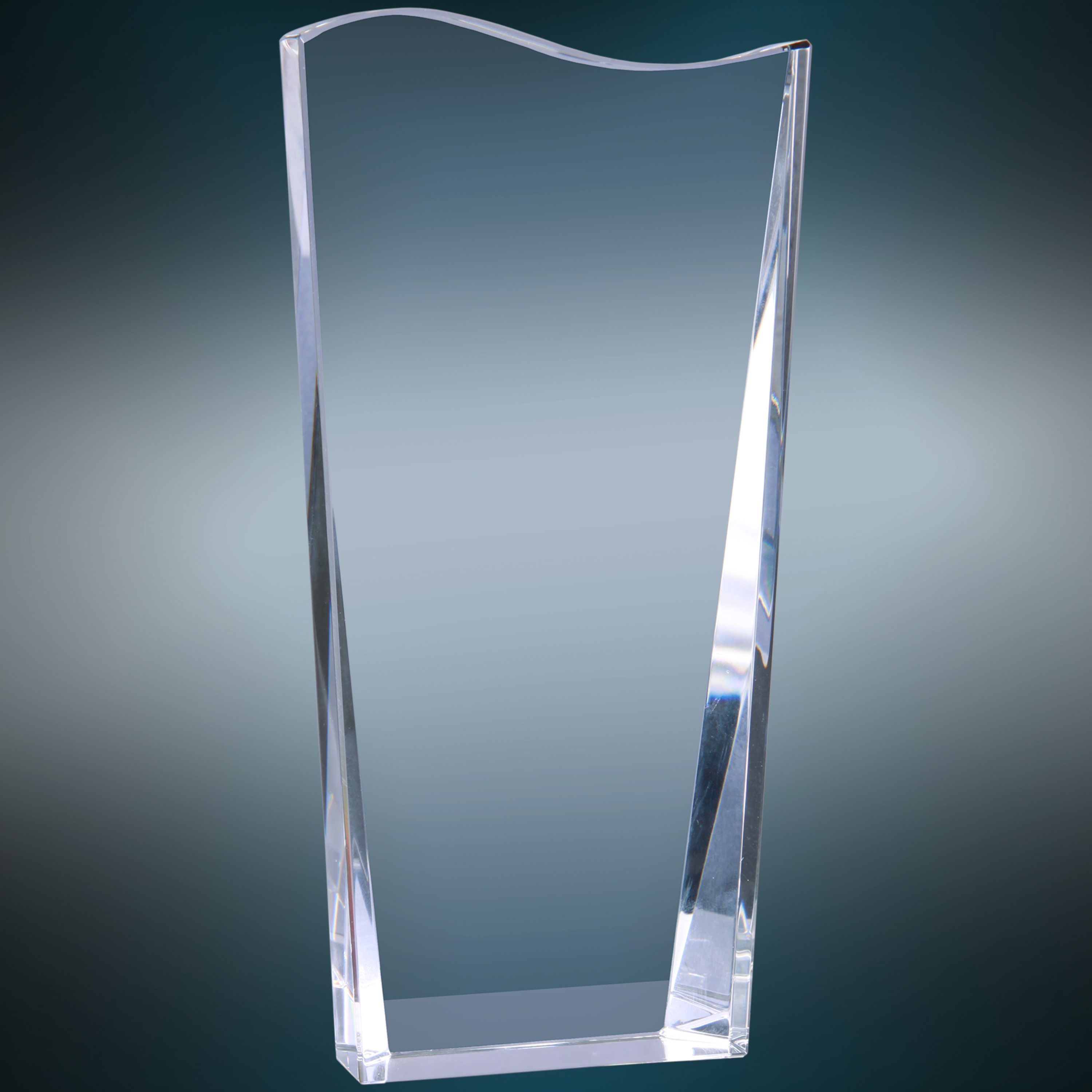 7 3/4" Crystal Facet Wave Award 3