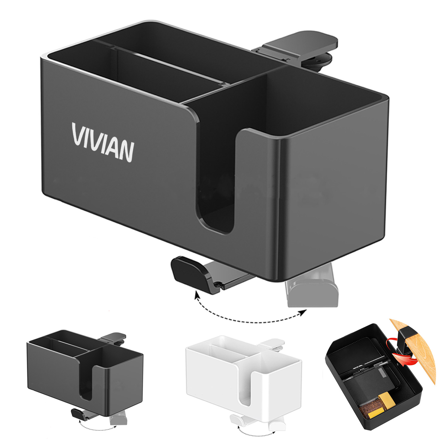 Multi Functional Aluminum Cup Phone Headset Desk Organizer 4