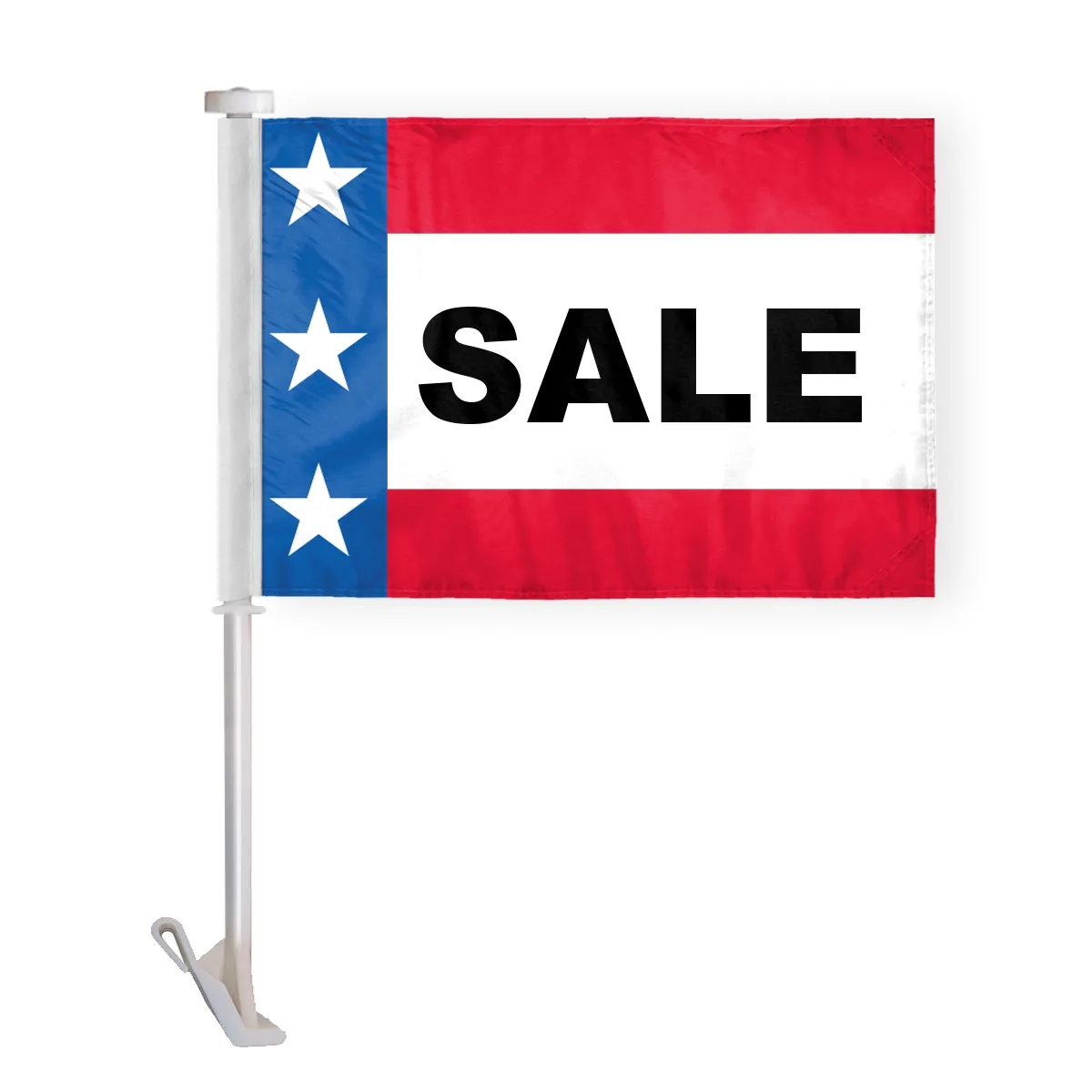 10.5" x 15" Patriotic Message Car Flag - wPoly 1 Ply 16
