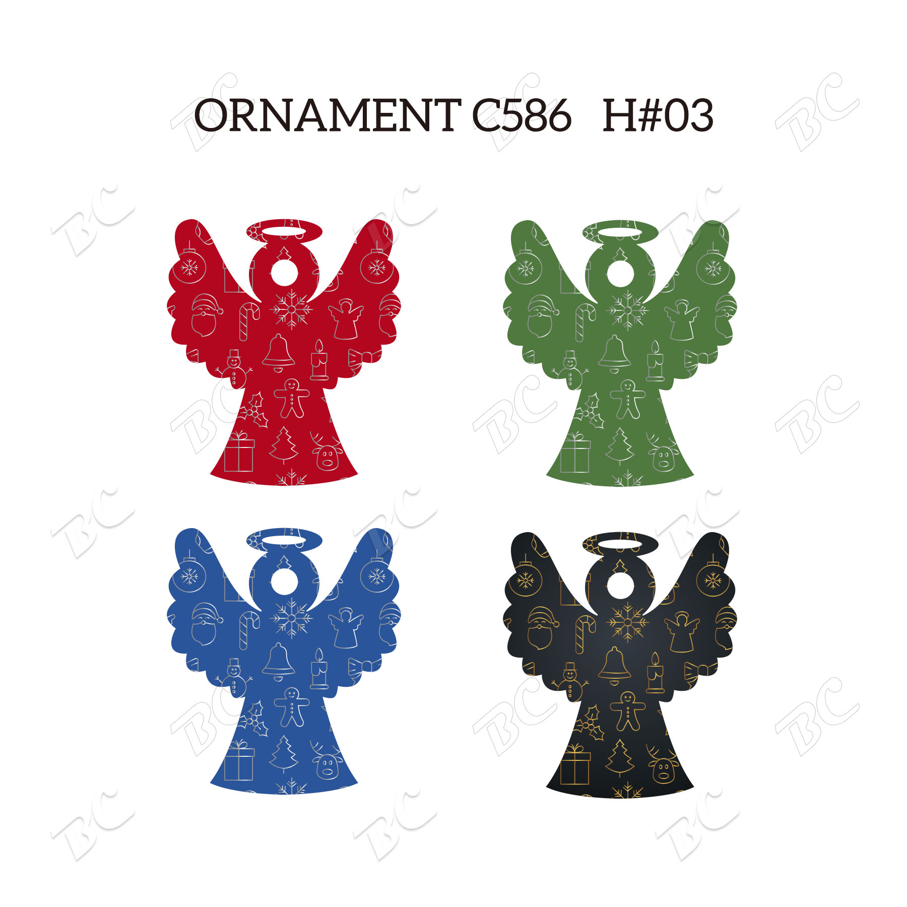 Free Shipping Full Color Christmas Ornament - Angel 12