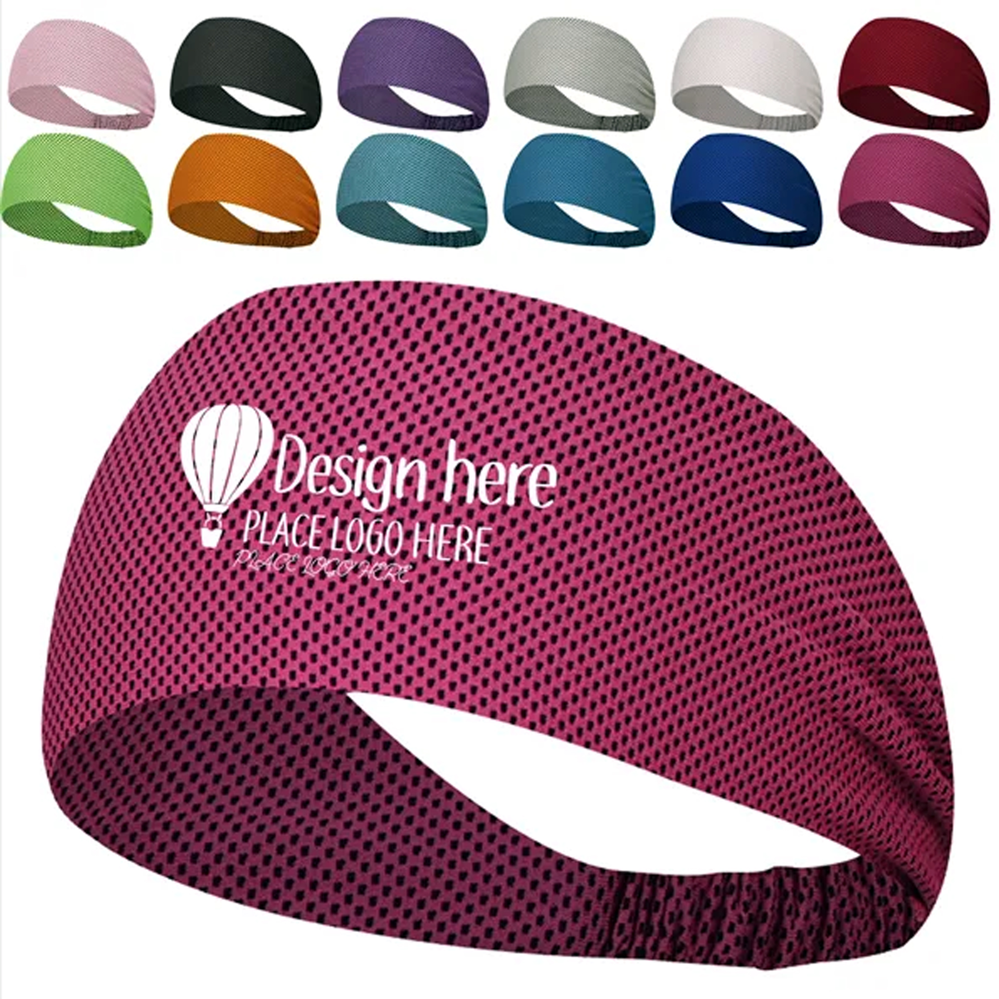 Cooling Unisex Elastic Sweatproof Sports Headband 4