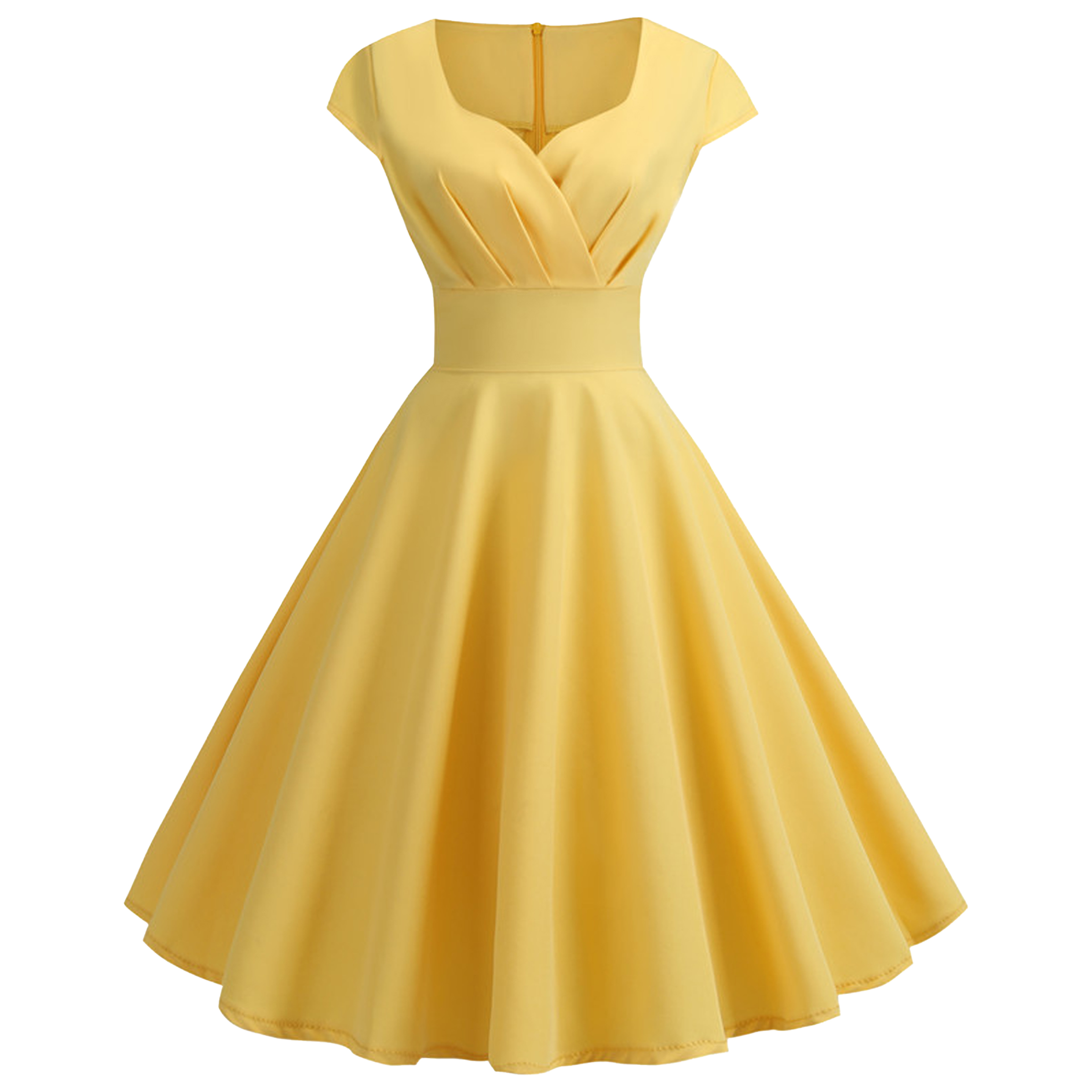 Polyester Summer V-Neck Dress 4