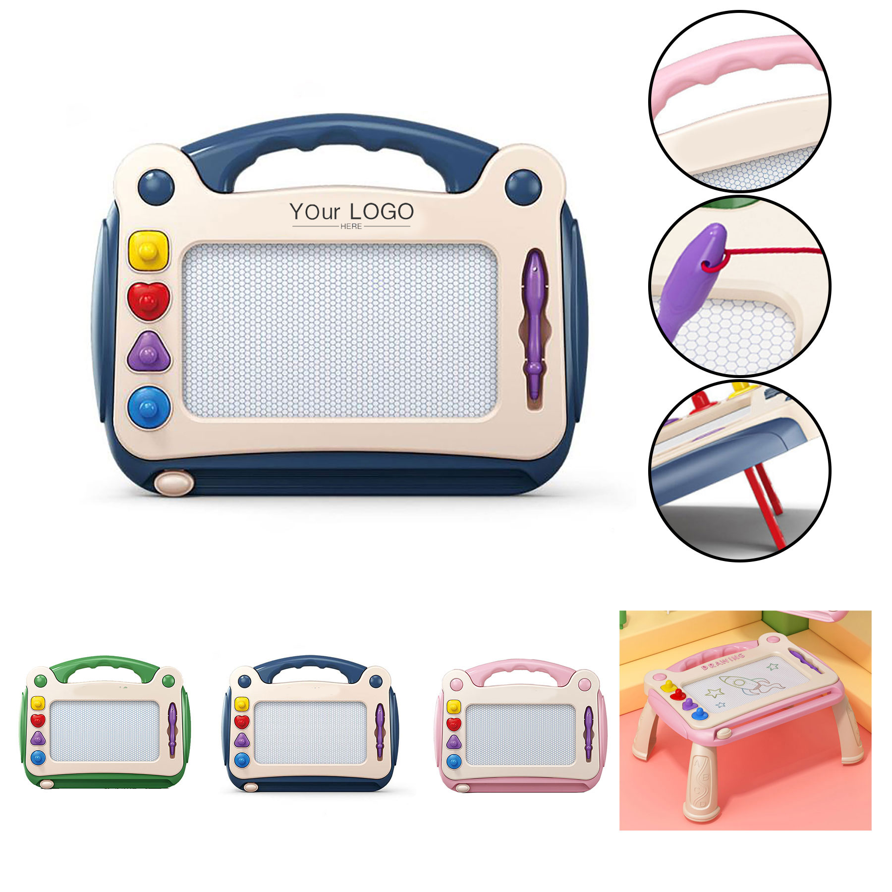 Colorful Magnetic Drawing Board For Kids 2