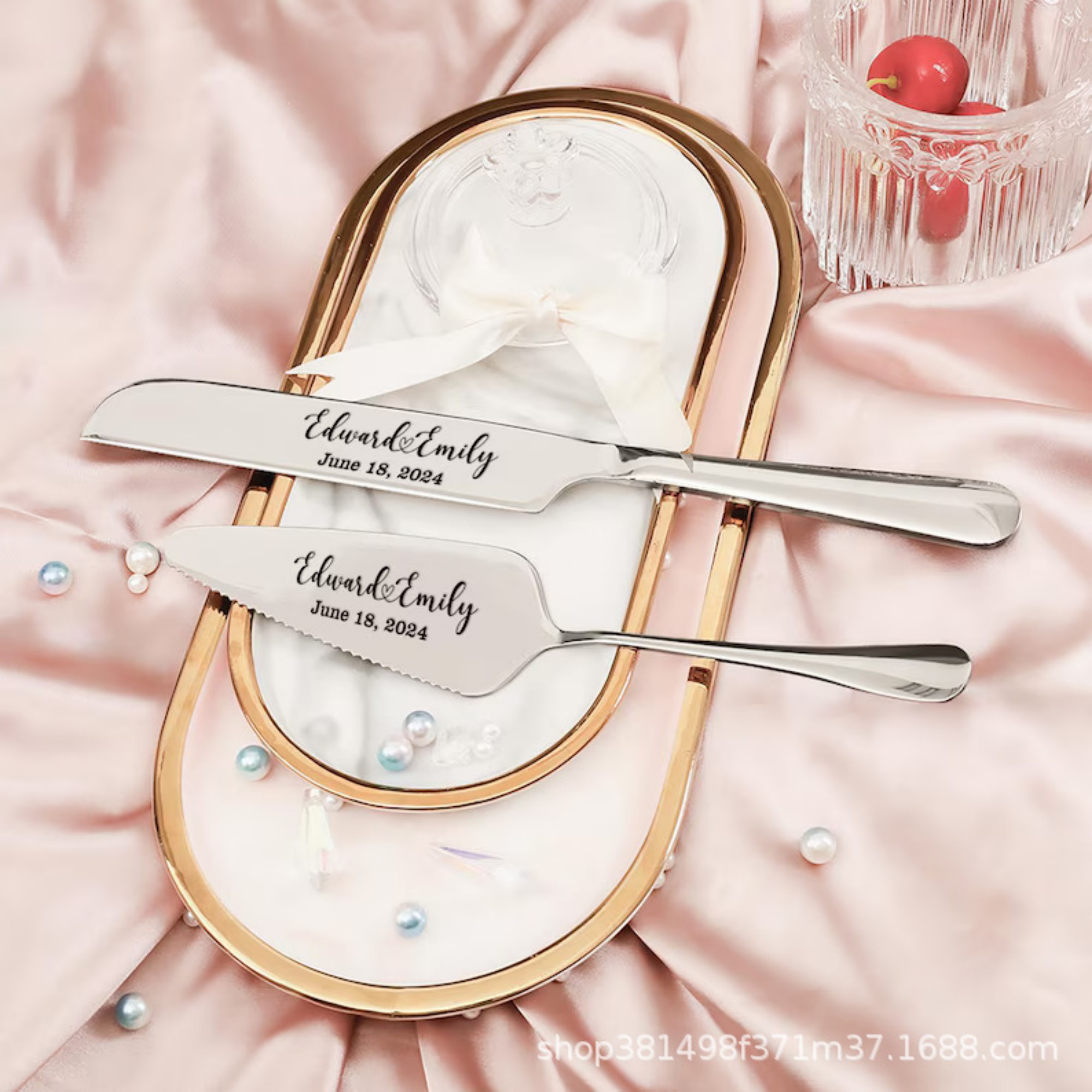 Metel Cake Knife And Server Sets 3