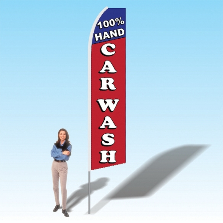 15FT 100% Hand Car Wash Advertising Banner Flag 1