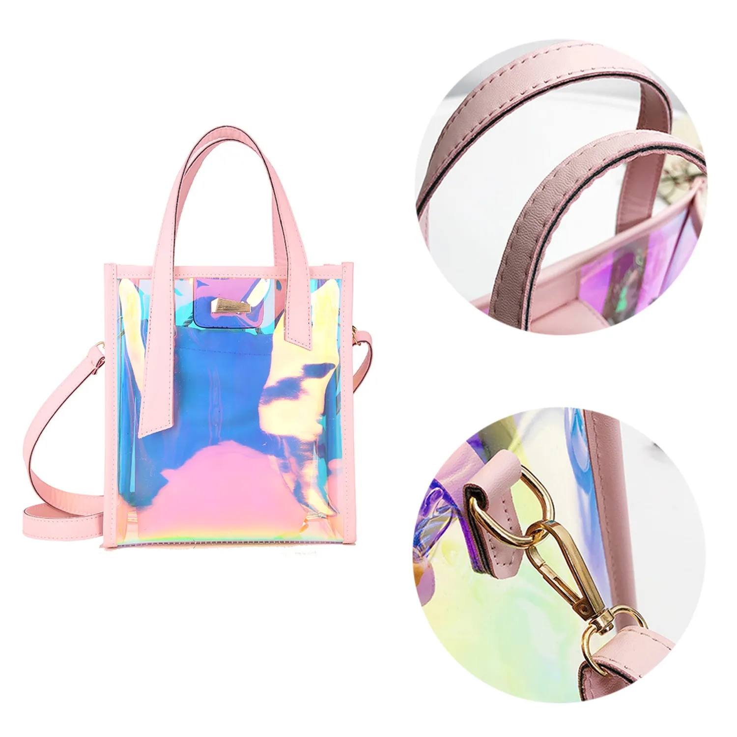 Holographic Rainbow Iridescent Handbag for Sports 9