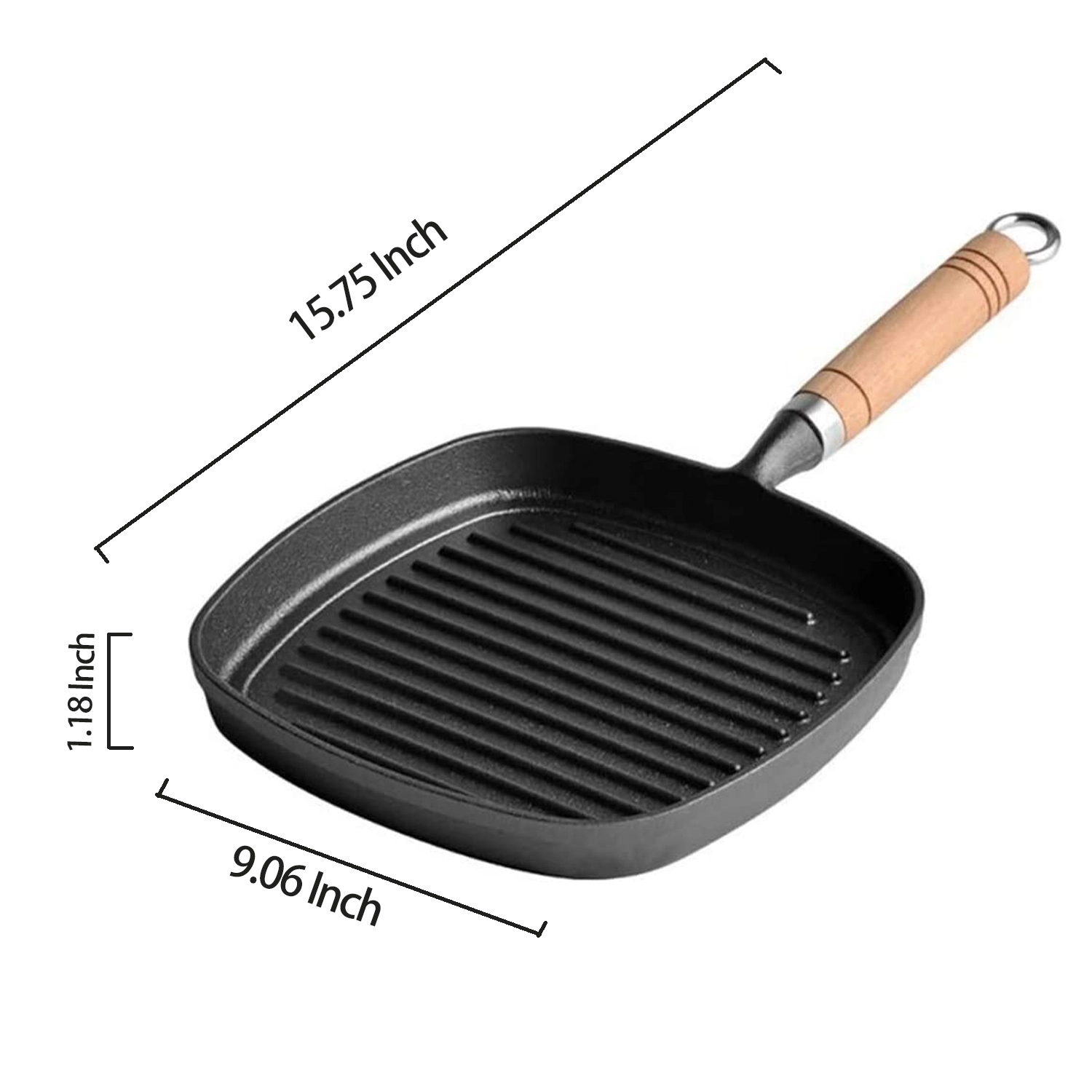 Household Frying Pan With Wooden Handle 5