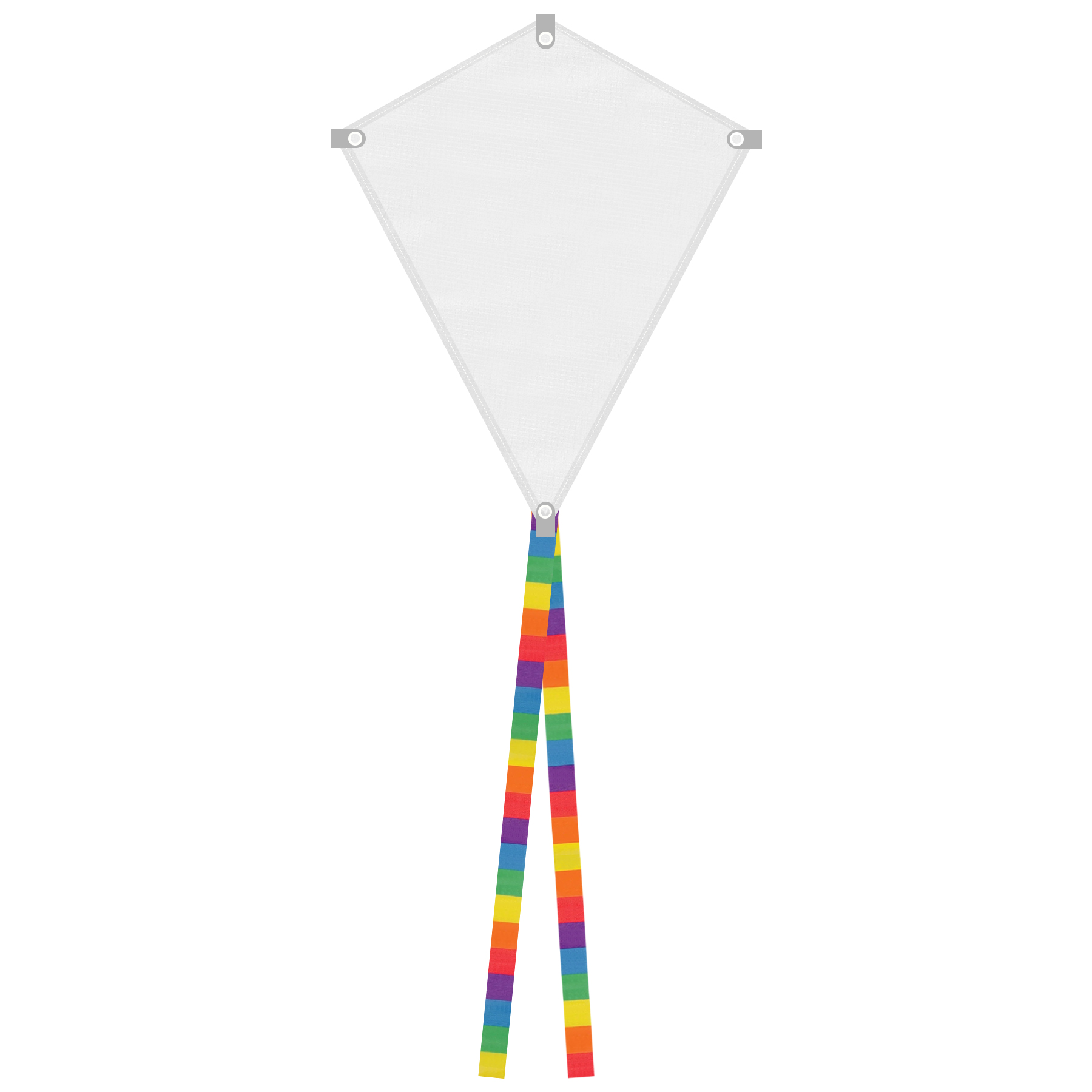 Full Color Polyester Diamond Kite Toy With String Set 7