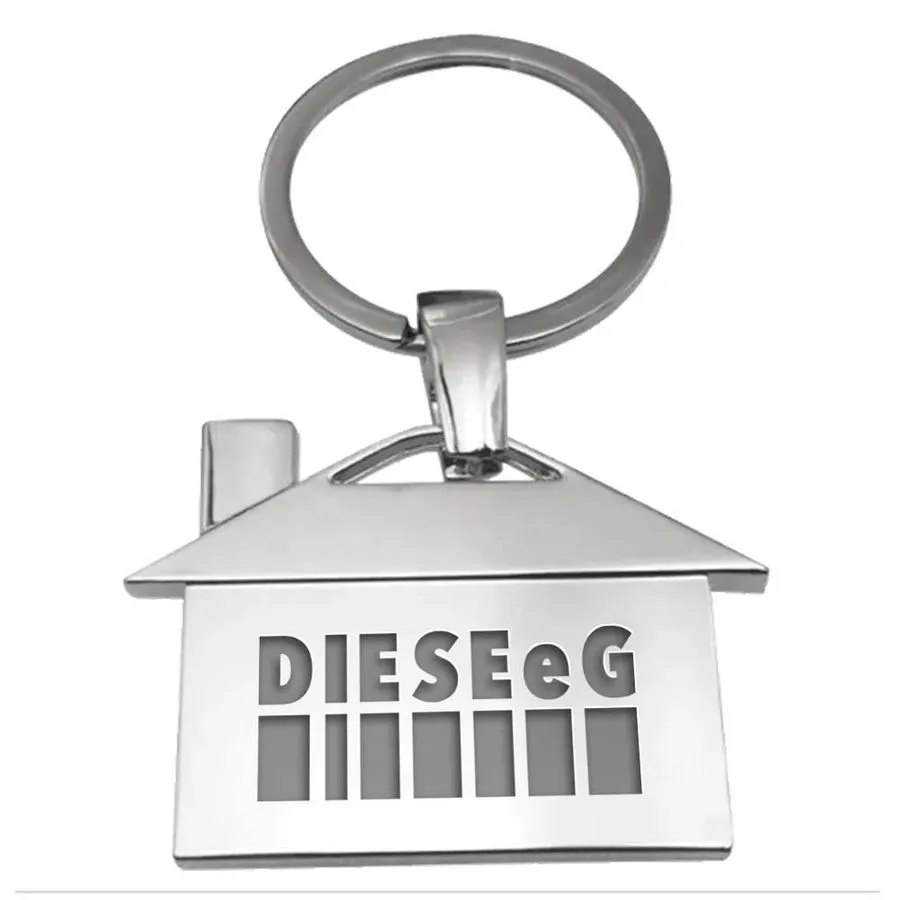 House-Shaped Metal Keychain 5