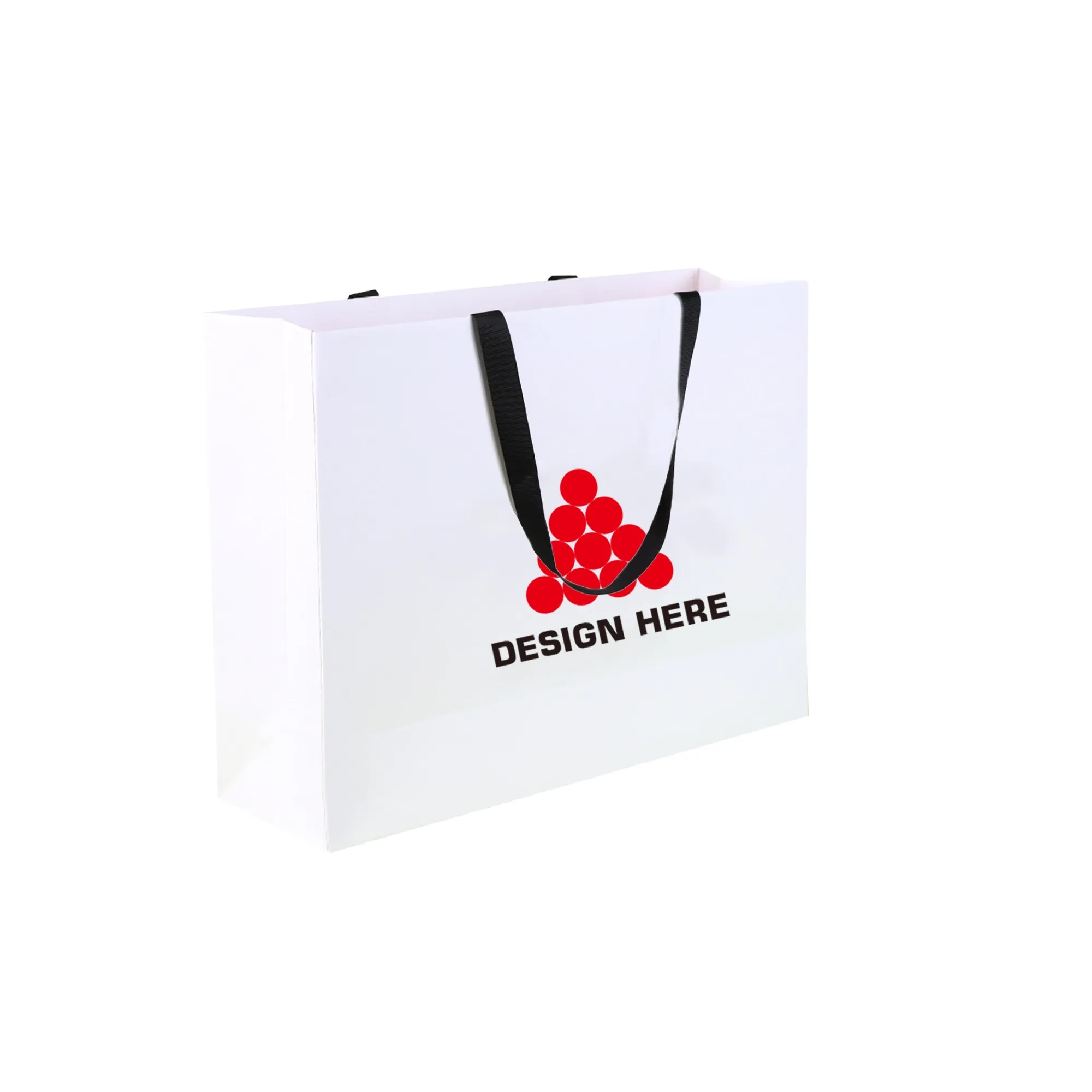 White Cardboard Tote Bag with Handle 1