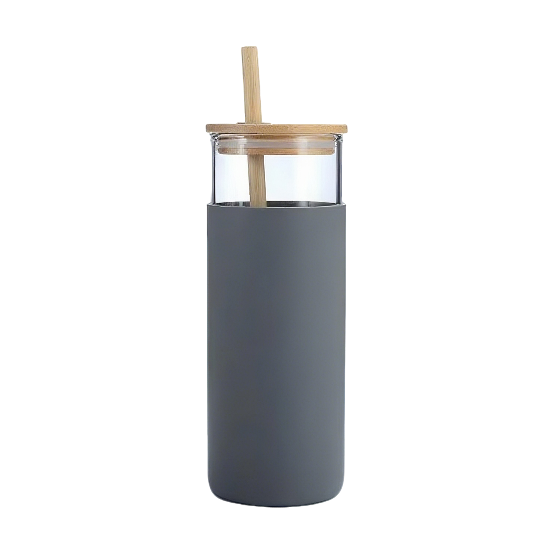 16oz Glass Tumbler With Bamboo Lid & Straw 3