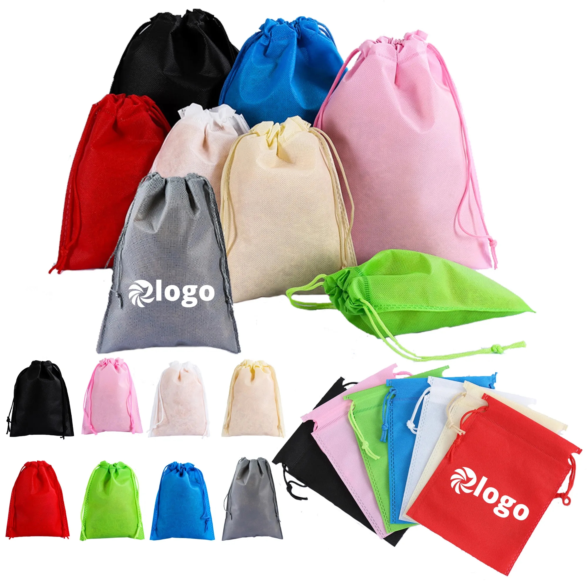 13.8"x17.8" Non-Woven Drawstring Bag String Backpack