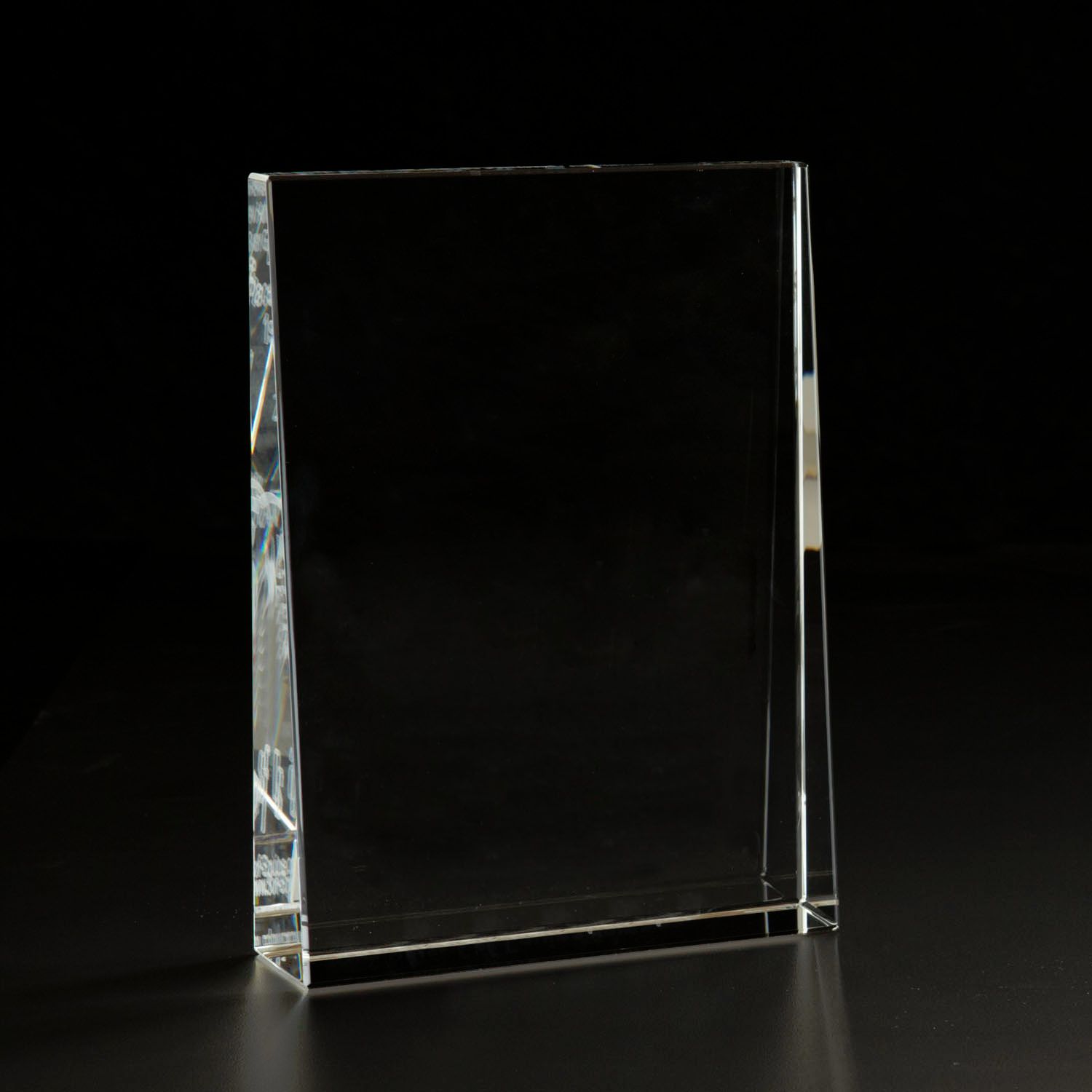 3D Crystal Wedge Large Award 2