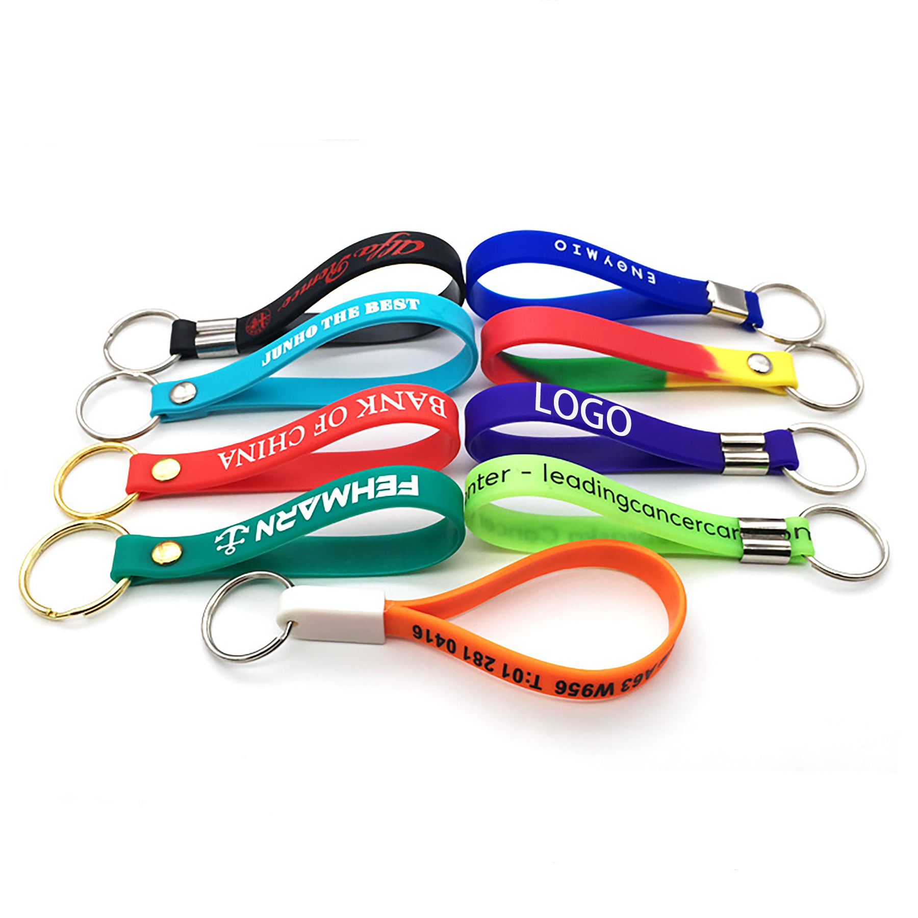 Motivational Silicone Bracelet Key Chains 8