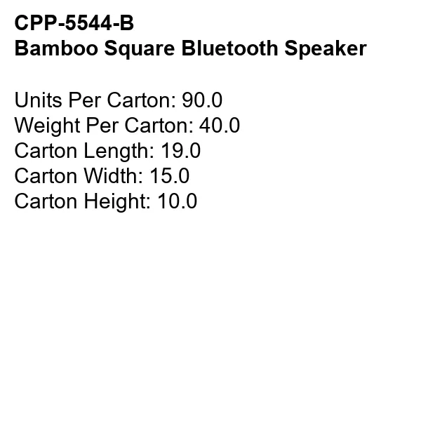 Bamboo Square Bluetooth Speaker 5