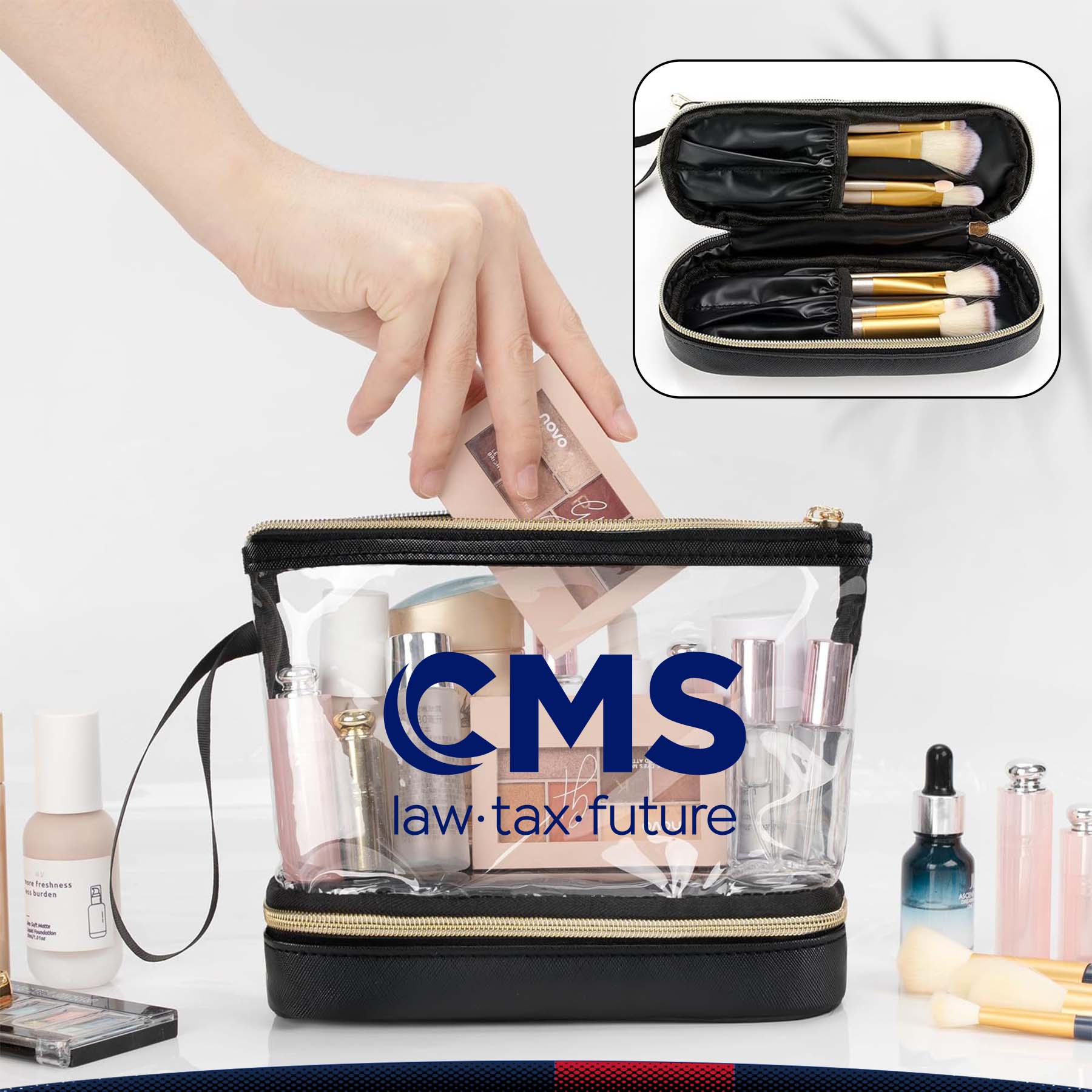 Double Layer Transparent Makeup Bag 4