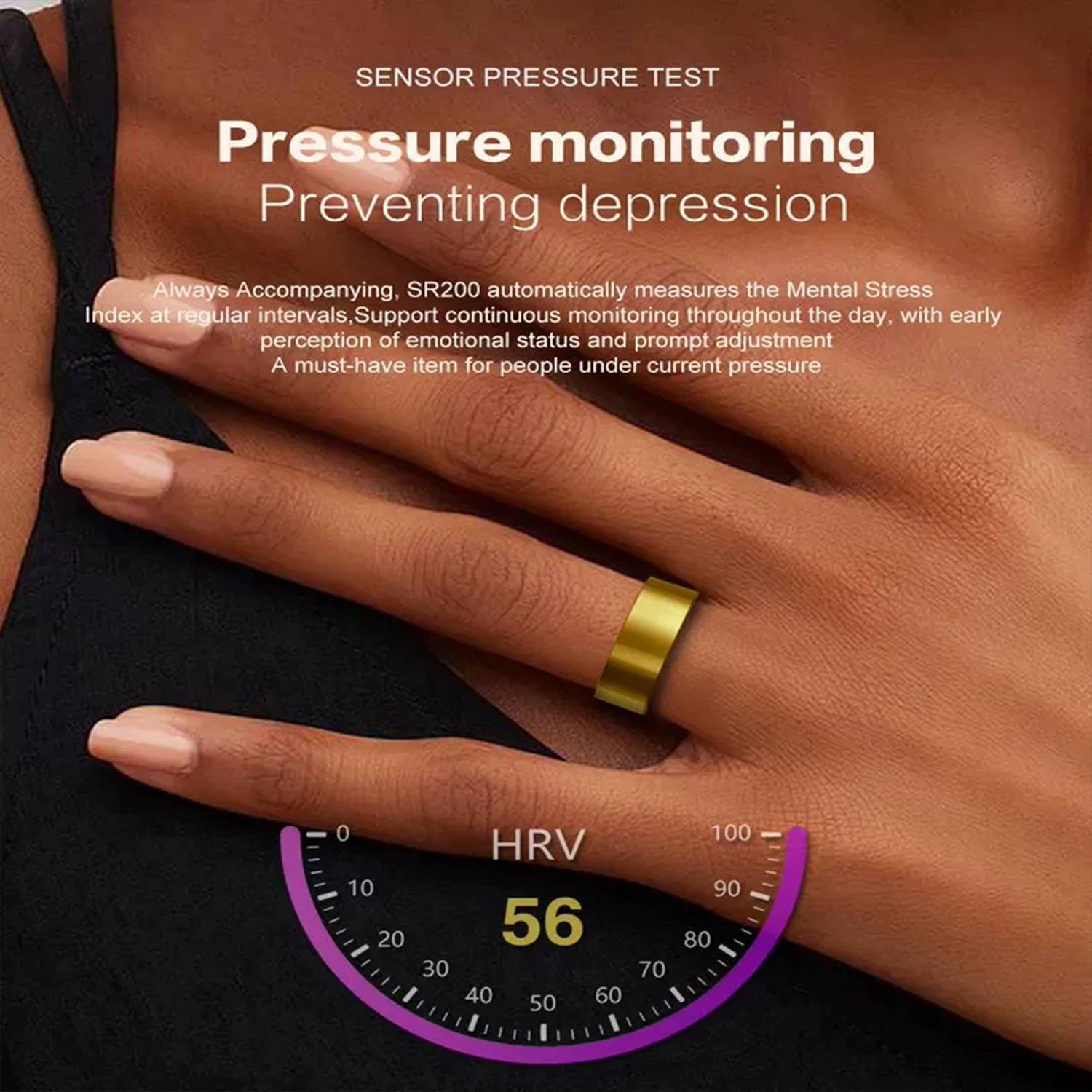 Heart Rate Blood Oxygen Tracker Smart Ring 5
