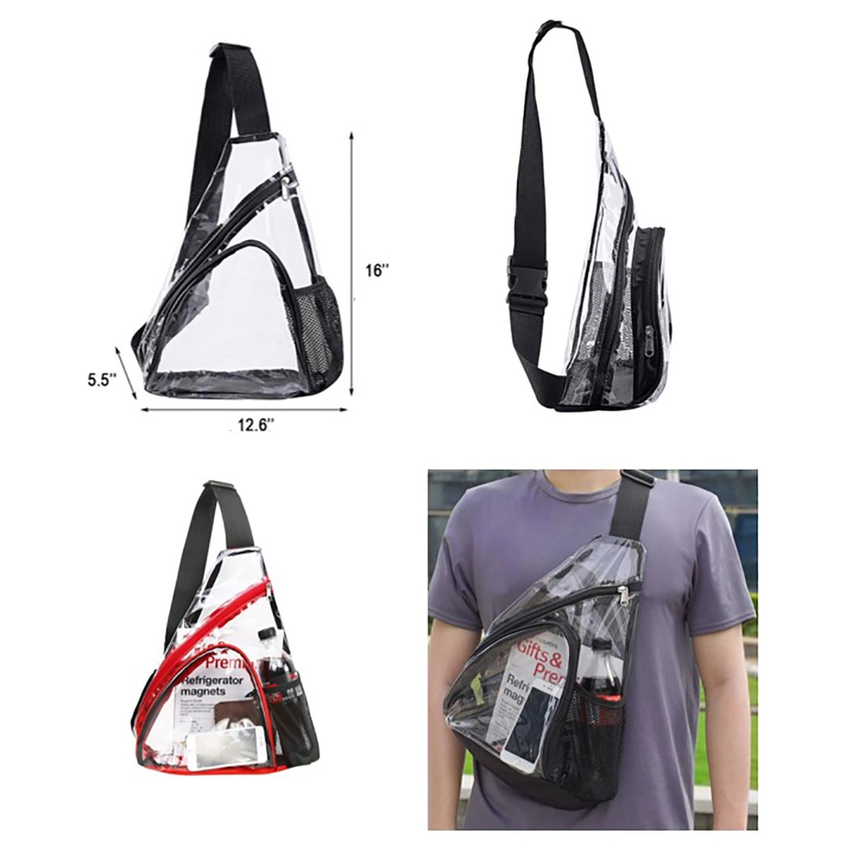 Transparent Casual Chest Sling Bag 3