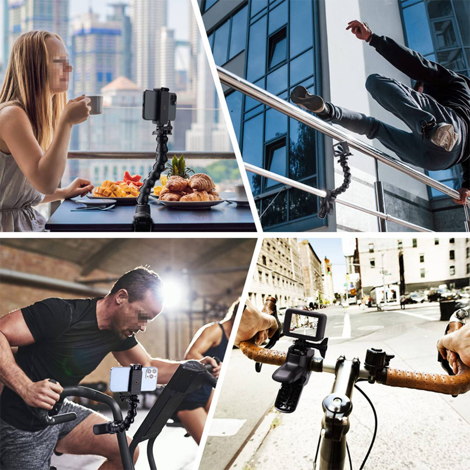 Gooseneck Phone Sports Camera Holder w/ Clip 10