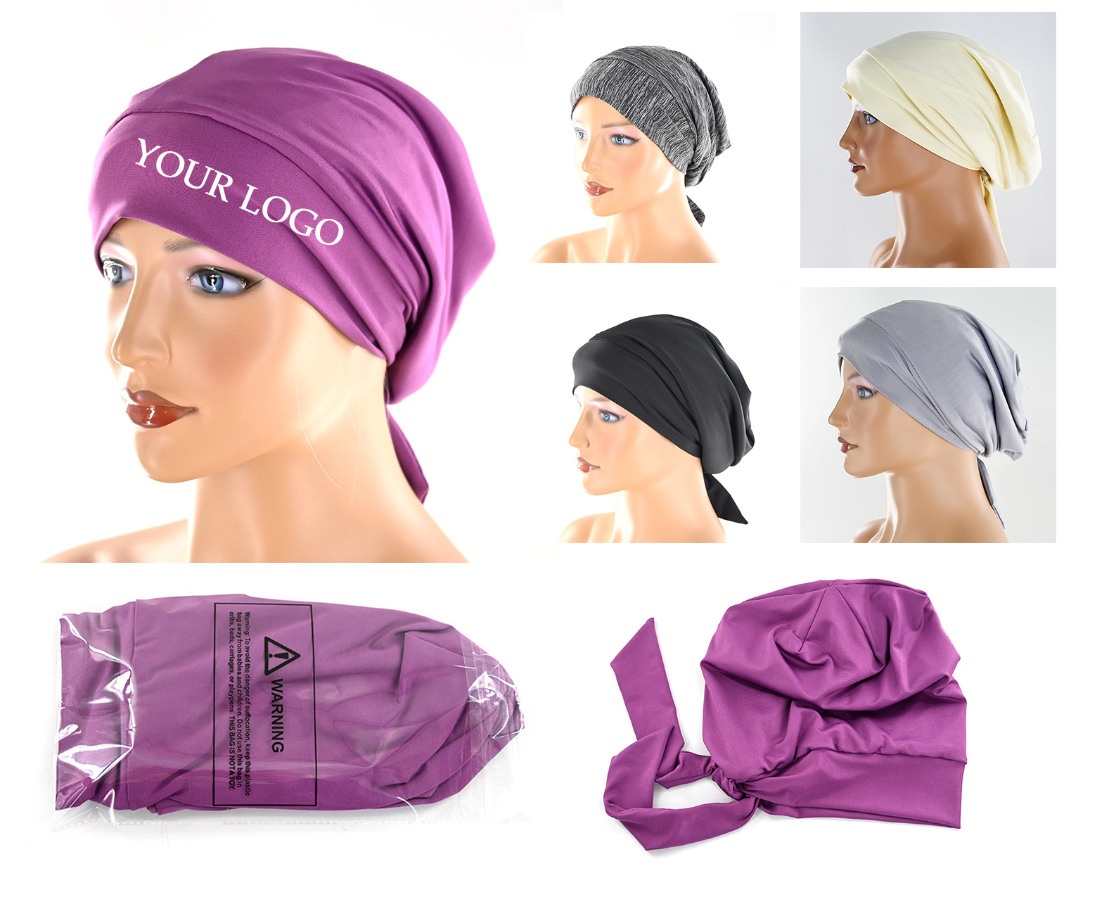 soft stretchy Elastic bandana scarf hijab undercap 1