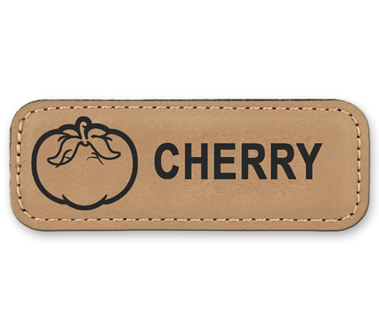 Leather Stitched Badge 1" x 3" 7