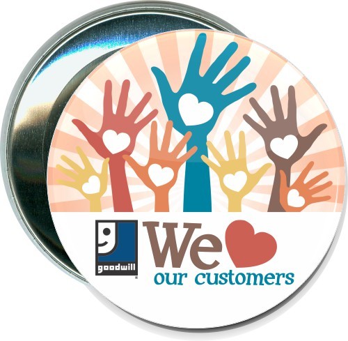 Goodwill We love our customers, Business Button 1