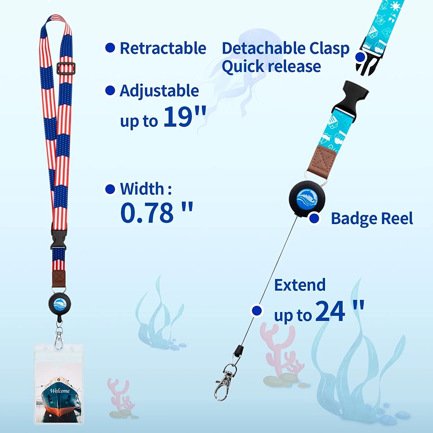 Custom Polyester Nylon Keychain Lanyards 10