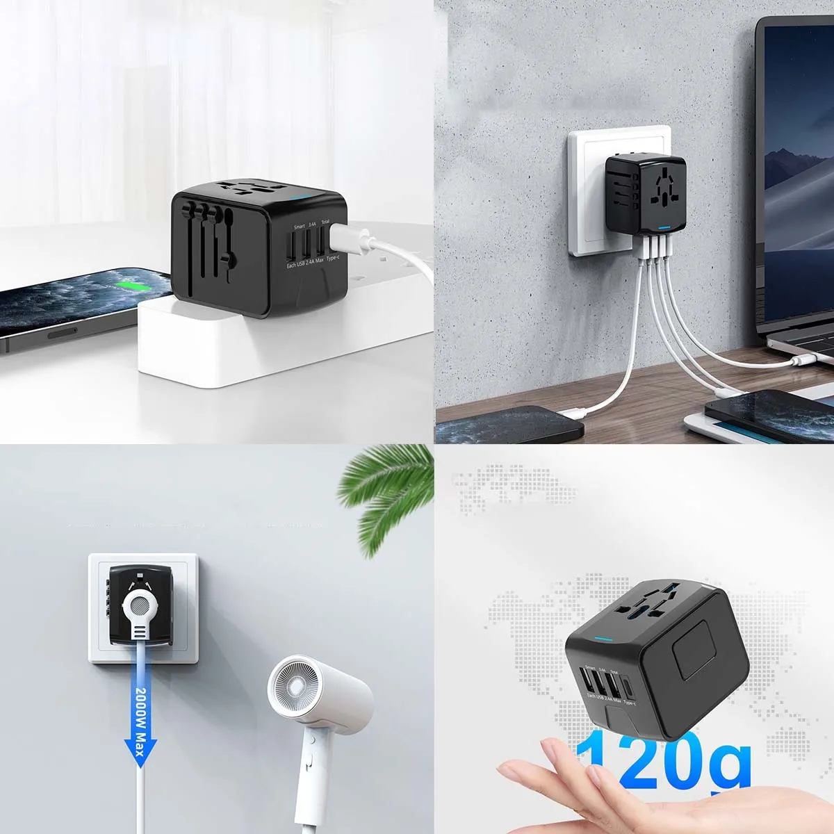 Universal International Travel Power Plug Adapter 3