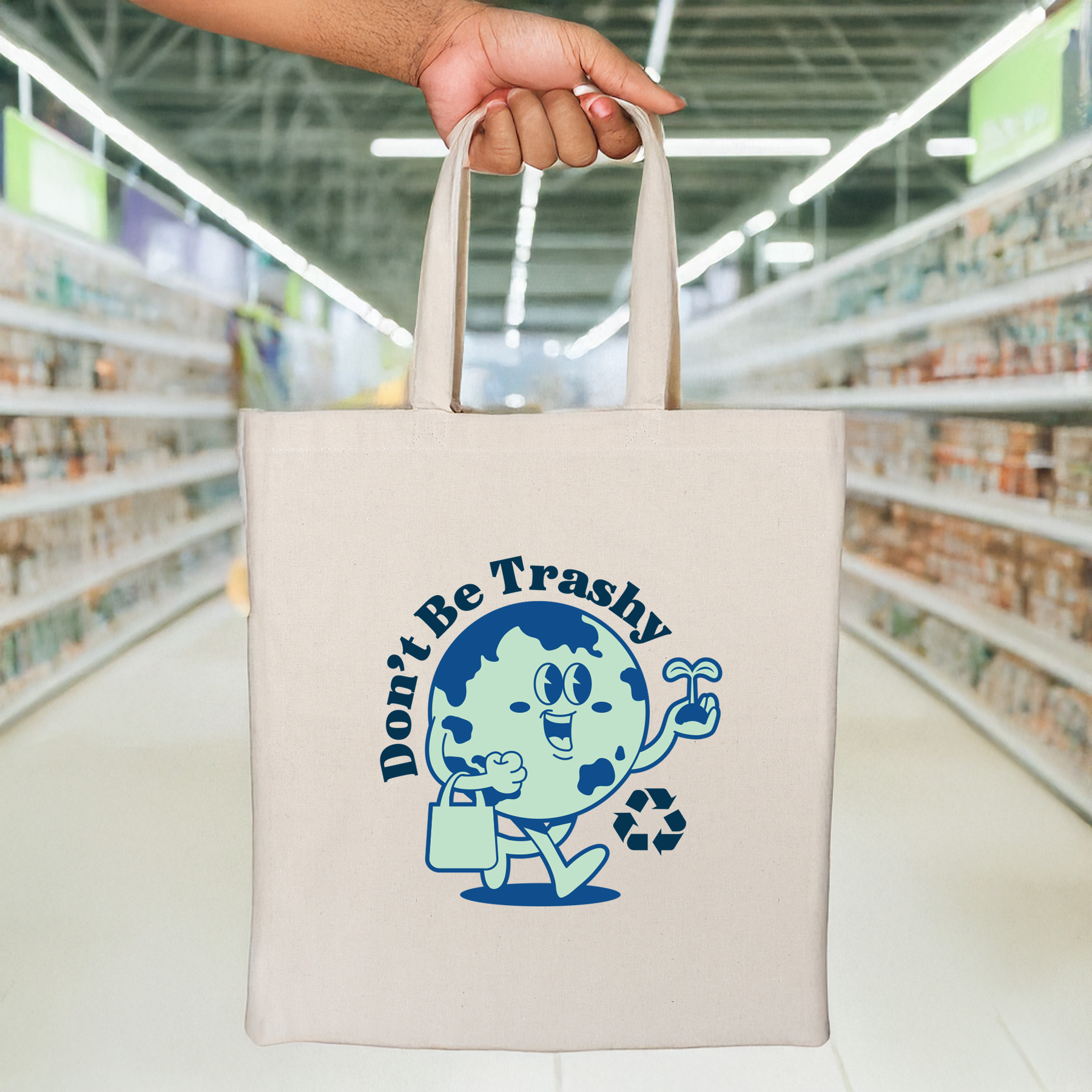 Savannah Cycle 6 oz Recycled Cotton Tote - Standard 4