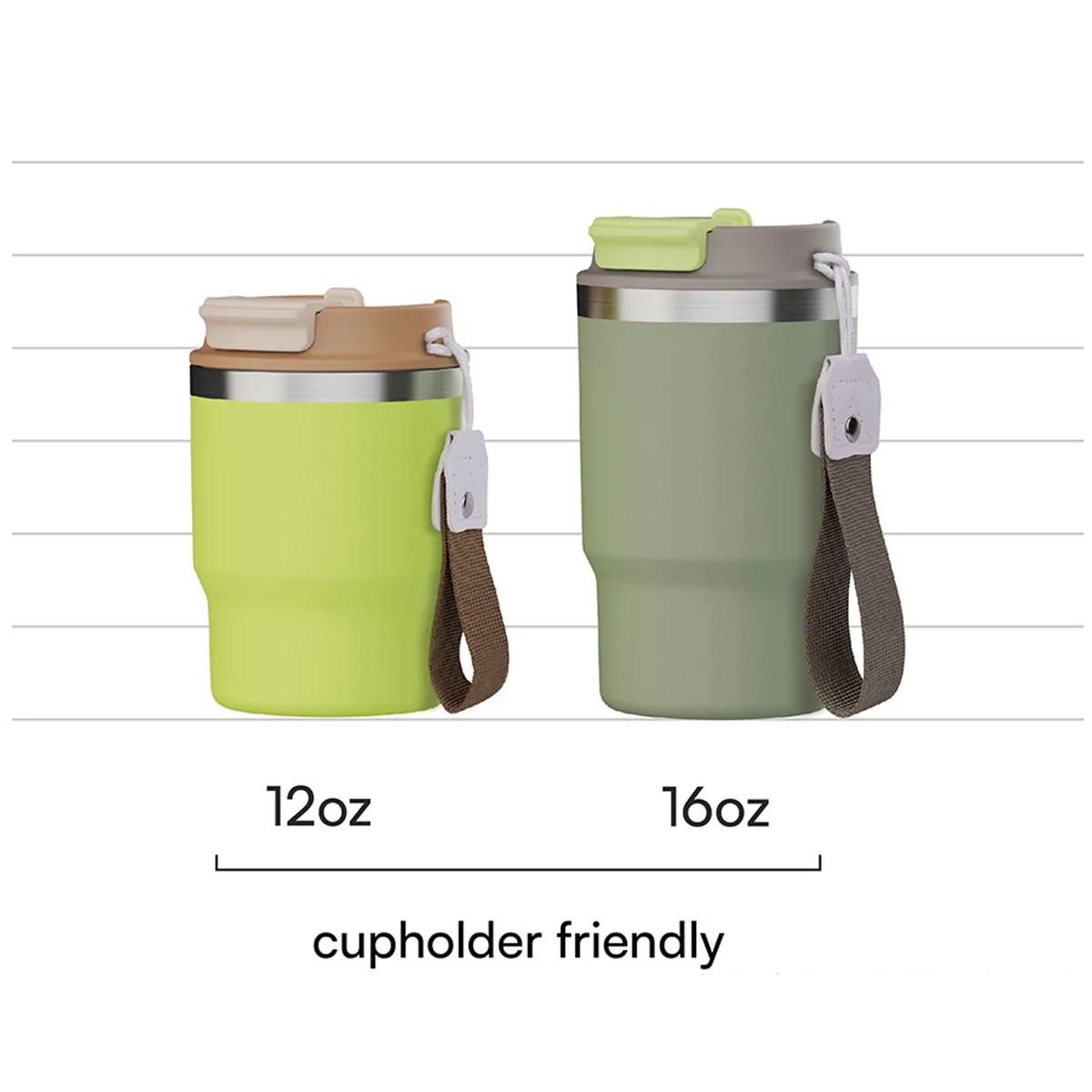 16oz Stainless Steel Tumbler Vacuum Insulated Travel Mug Cup 3