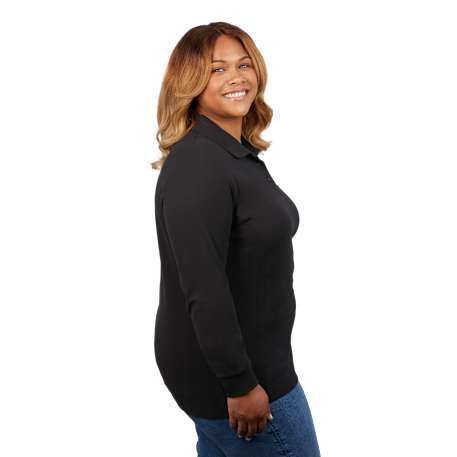 PALO Long Sleeve 100% Cotton Pique Polo - Women's 77