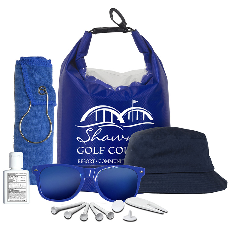 "FAIRWAY GOLF KIT" 13 Piece Golf Kit in Deluxe Dry Bag 15