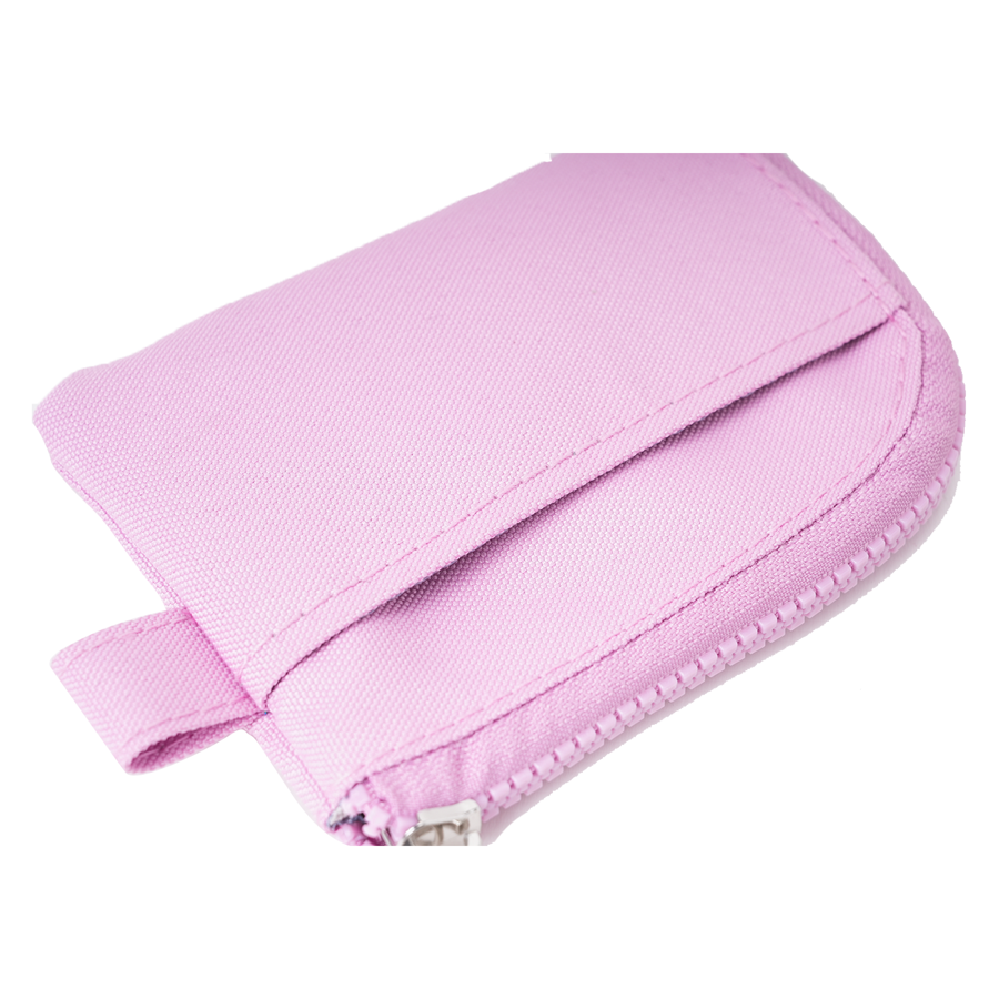 600D RPET Zippered Card Pouch w/ Clip - 4.7" x 3.3" 5